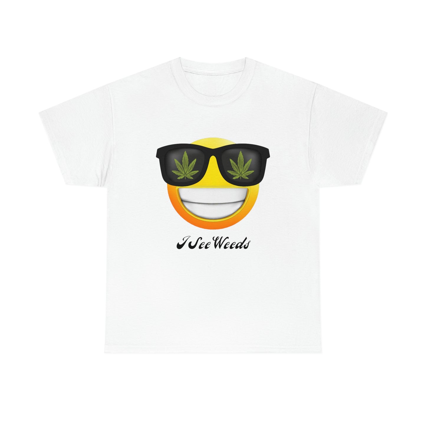 "I See Weeds - Smiley Face" Unisex Heavy Cotton Tee