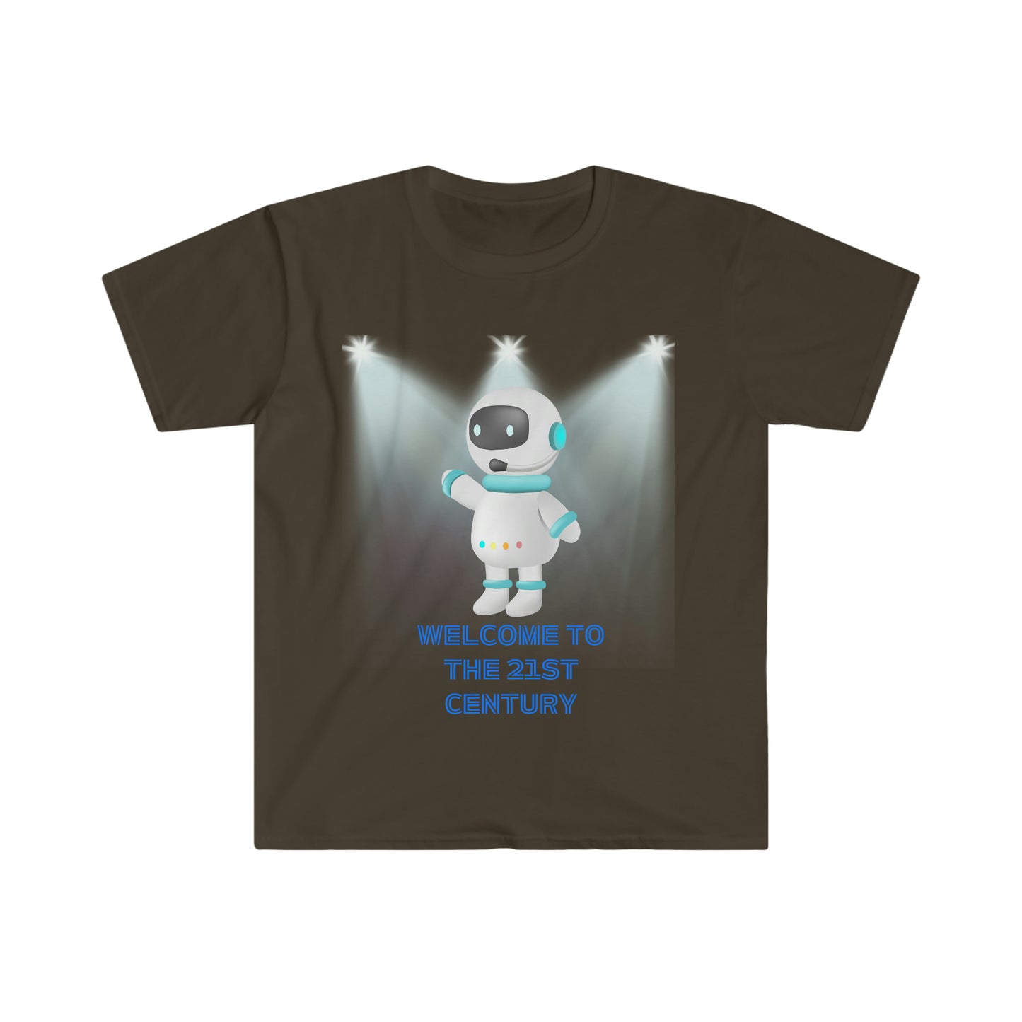 "Welcome to the 21st Century Robot" - Unisex Soft-style T-Shirt