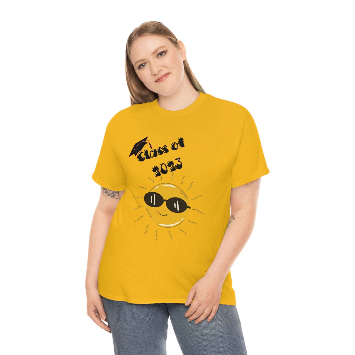 "Class of 2023 Sunshine wearing Shades" Unisex Heavy Cotton Tee