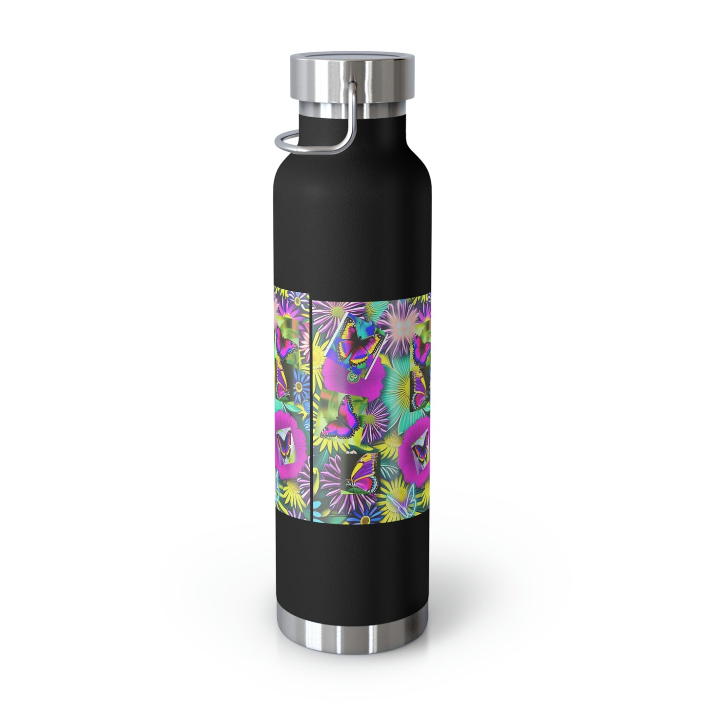 "Butterfly Garden" - Copper Vacuum Insulated Bottle, 22oz