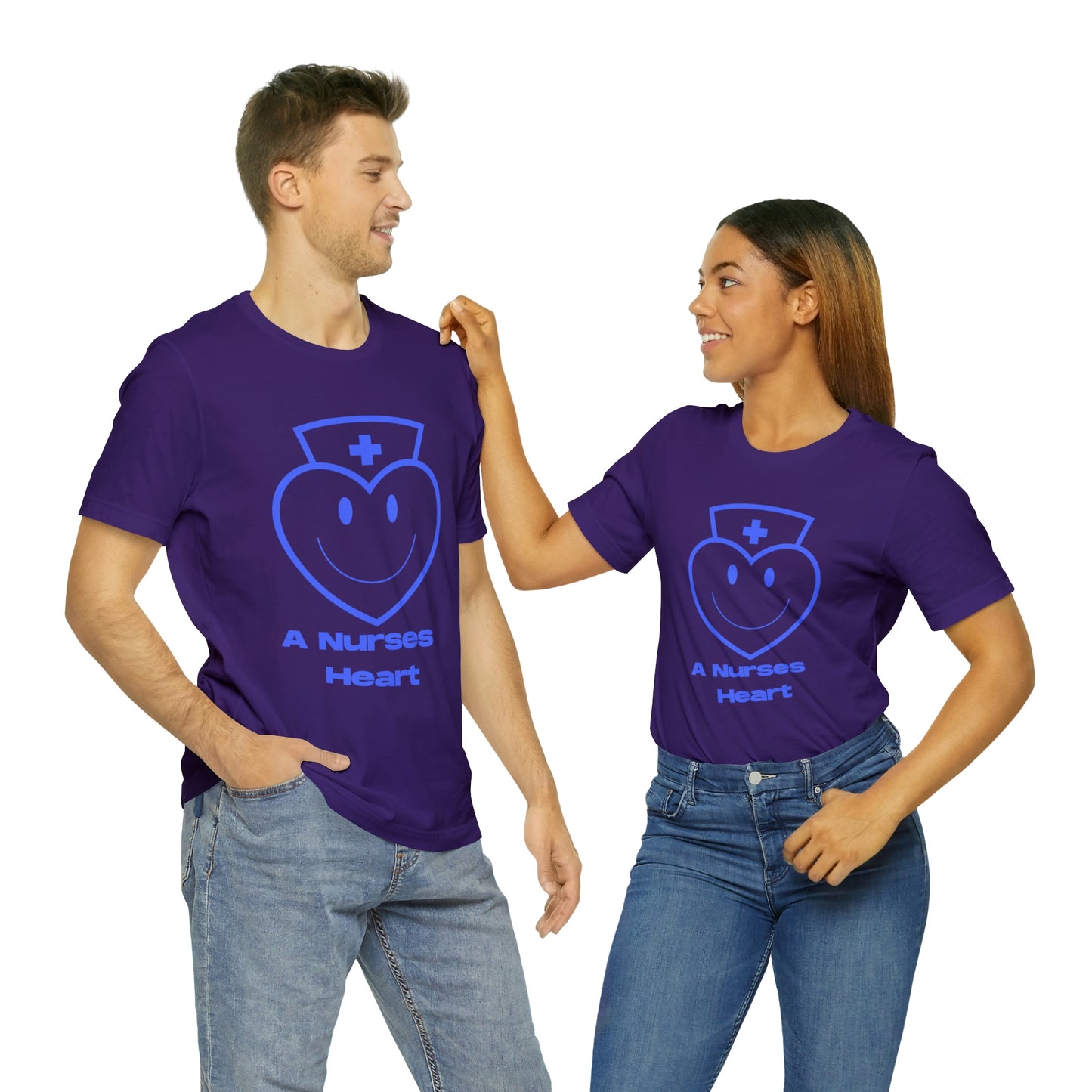 "A Nurses Heart" - Unisex Jersey Short Sleeve Tee