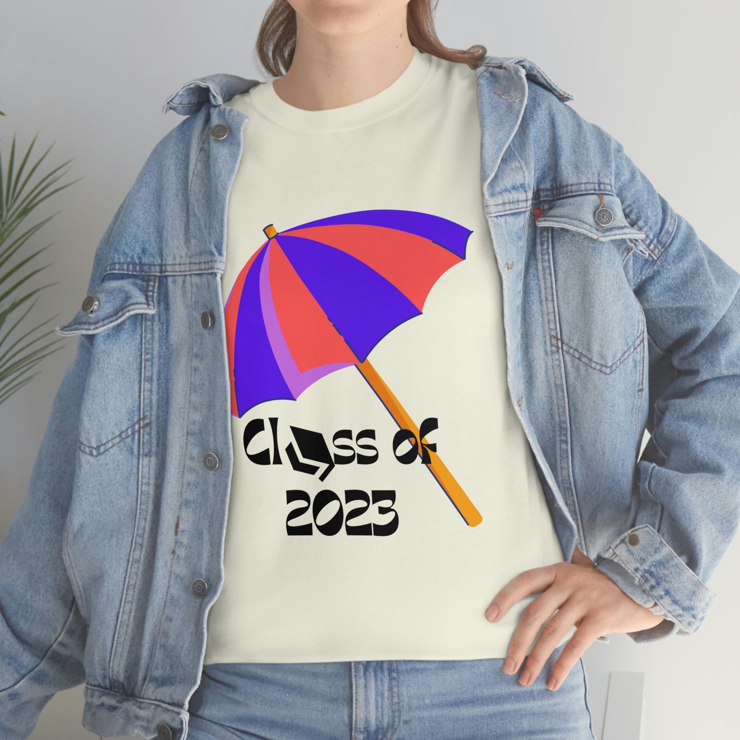"Beach Umbrella 2023 Graduate" Unisex Heavy Cotton Tee
