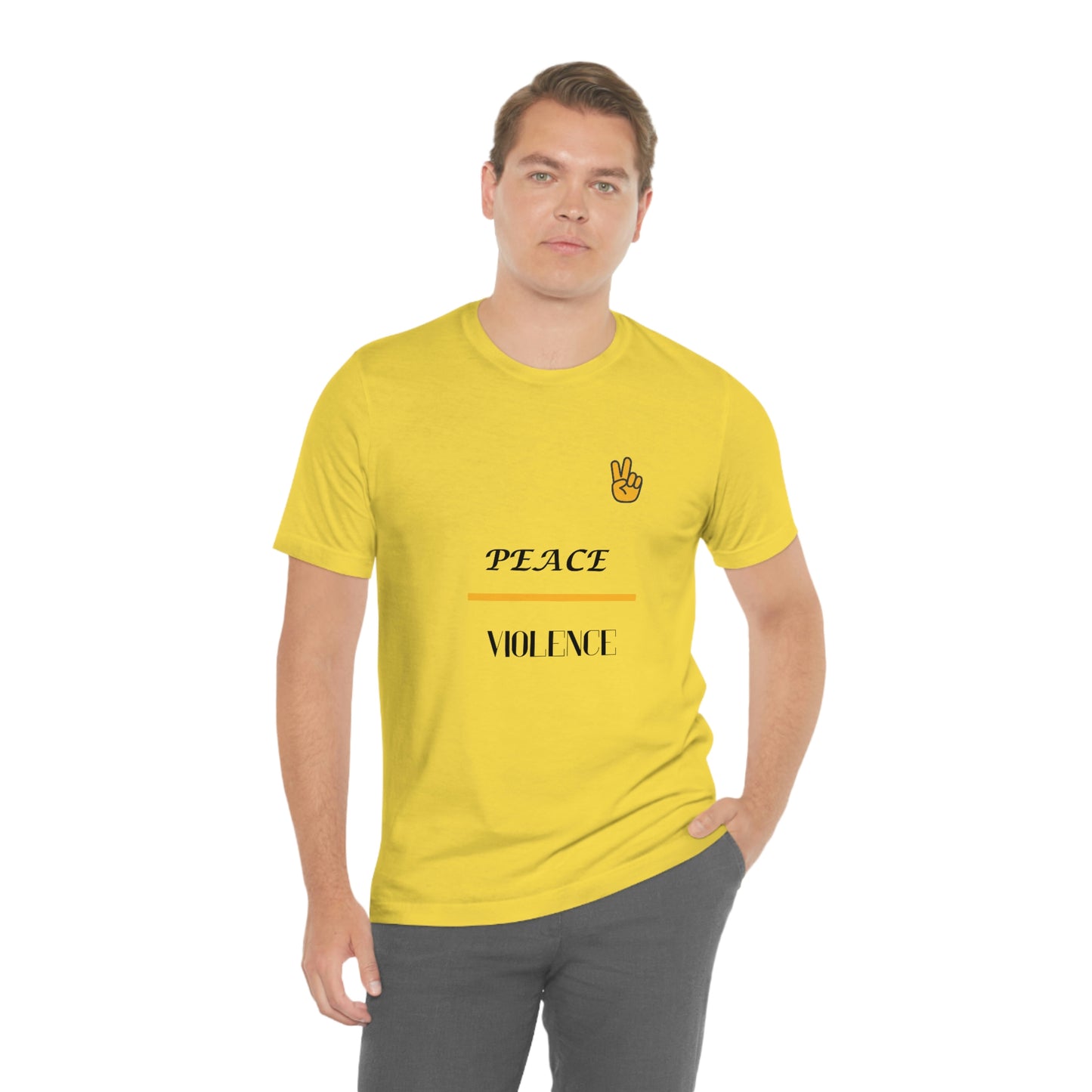 "Peace/ Violence" Unisex Jersey Short Sleeve Tee