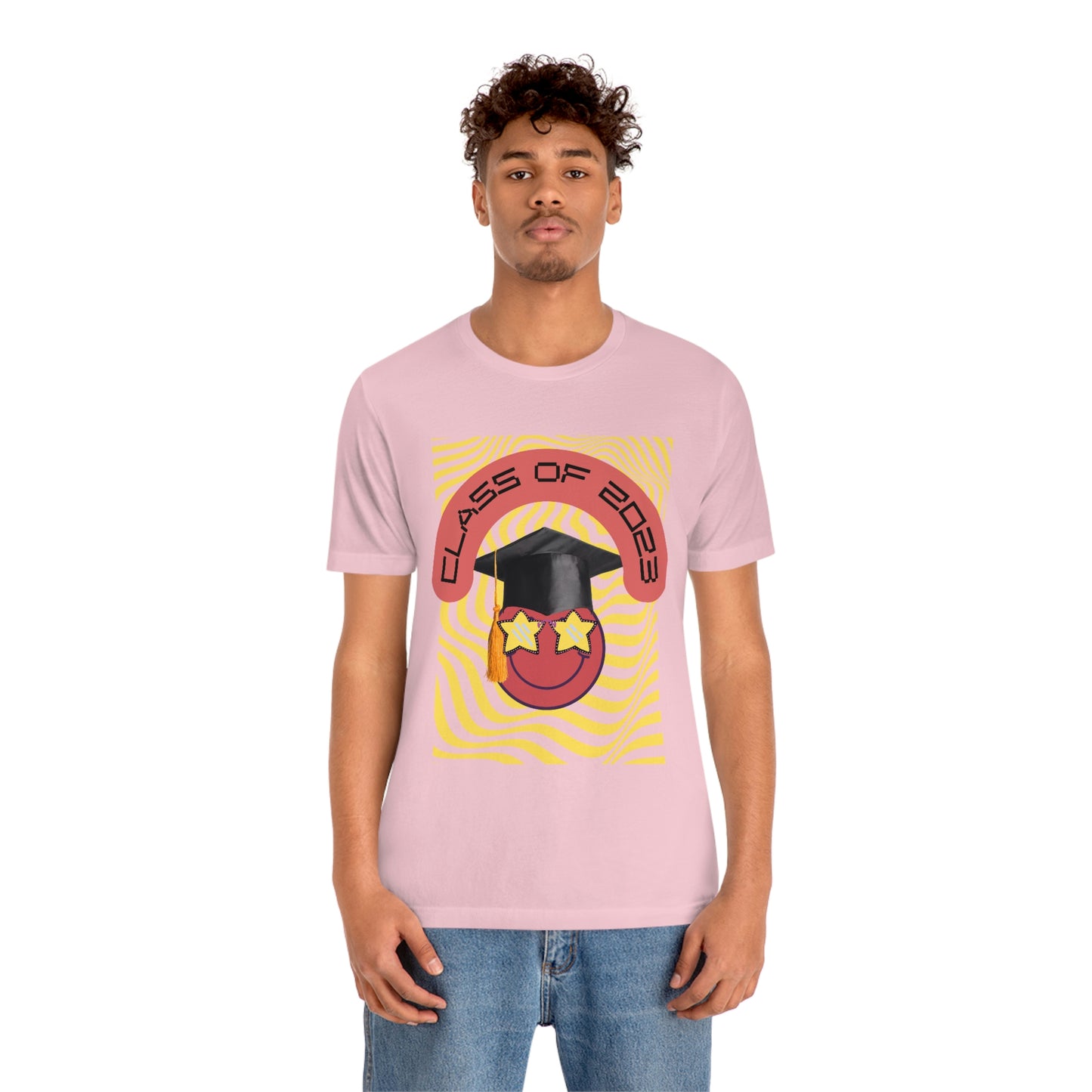 "Starry Eyed 2023 Smiley Graduate" Unisex Jersey Short Sleeve Tee