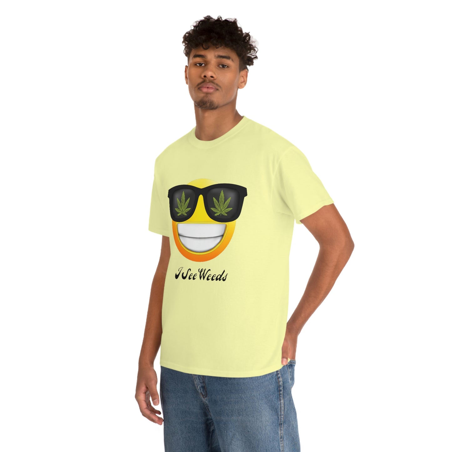 "I See Weeds - Smiley Face" Unisex Heavy Cotton Tee