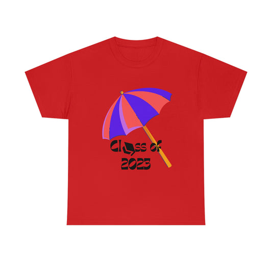 "Beach Umbrella 2023 Graduate" Unisex Heavy Cotton Tee