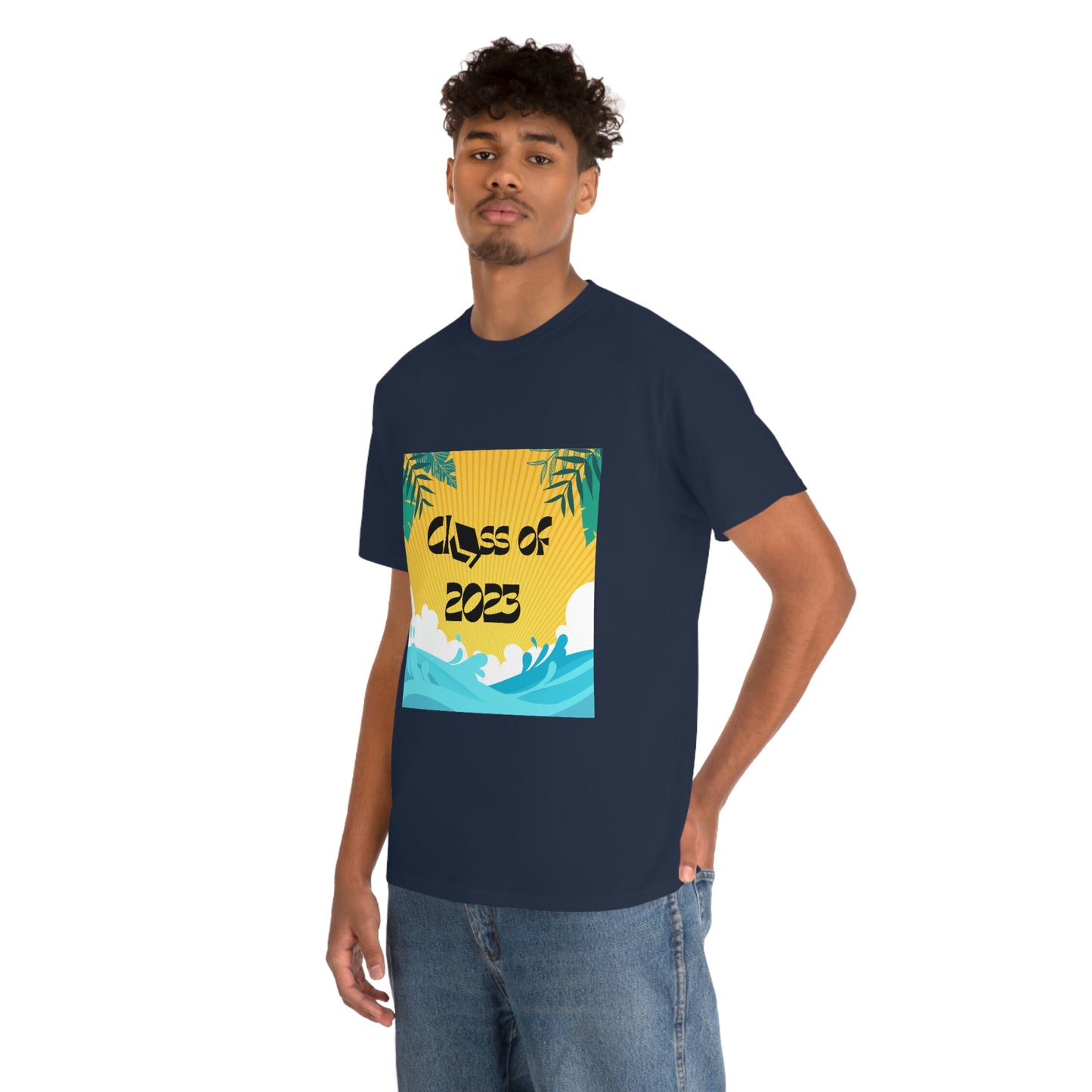"Class of 2023 Palm Leaf" Unisex Heavy Cotton Tee
