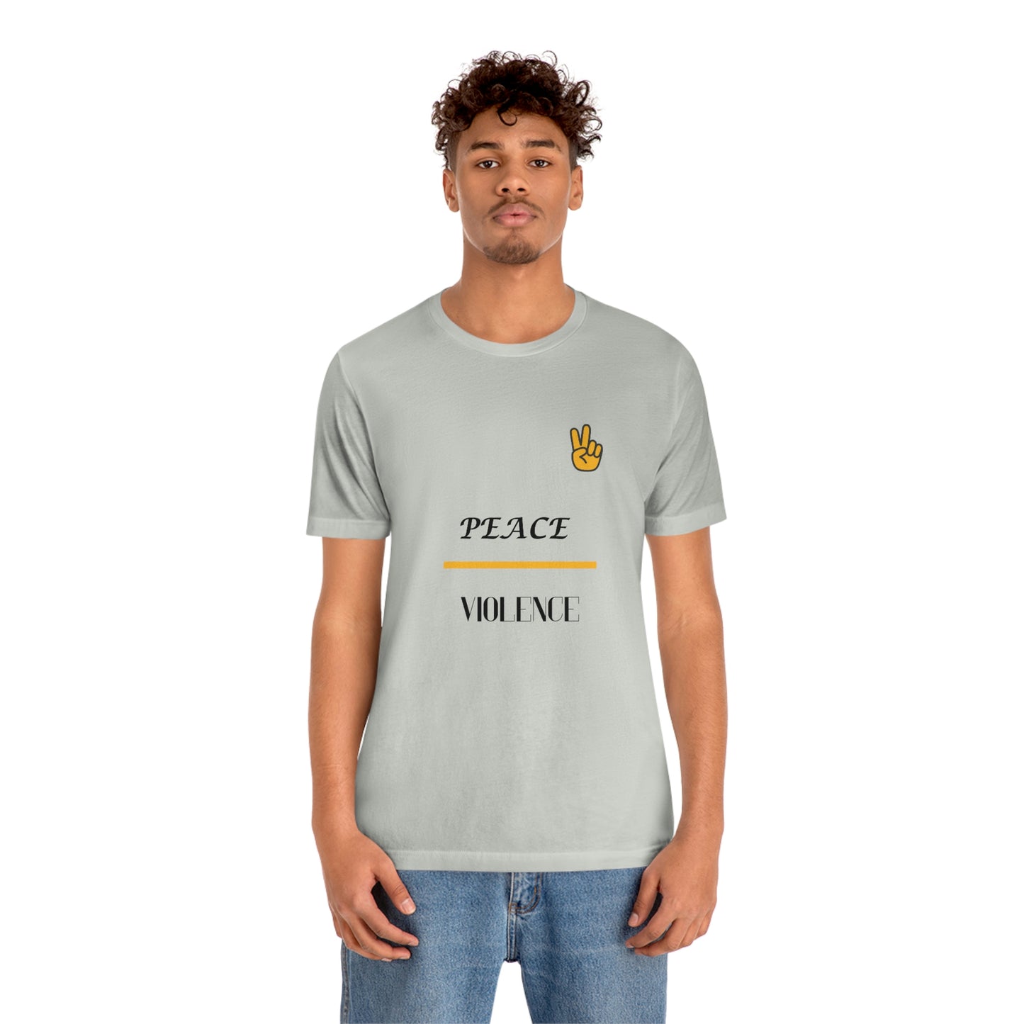 "Peace/ Violence" Unisex Jersey Short Sleeve Tee