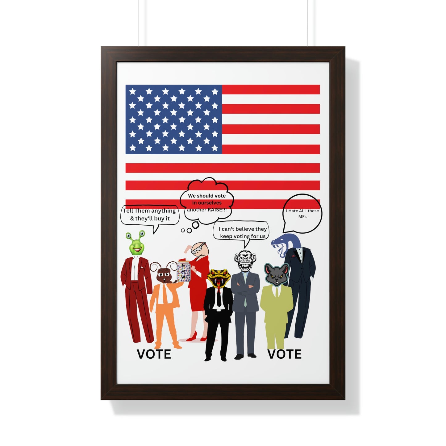 "Jar of Lies" - Framed Vertical Poster