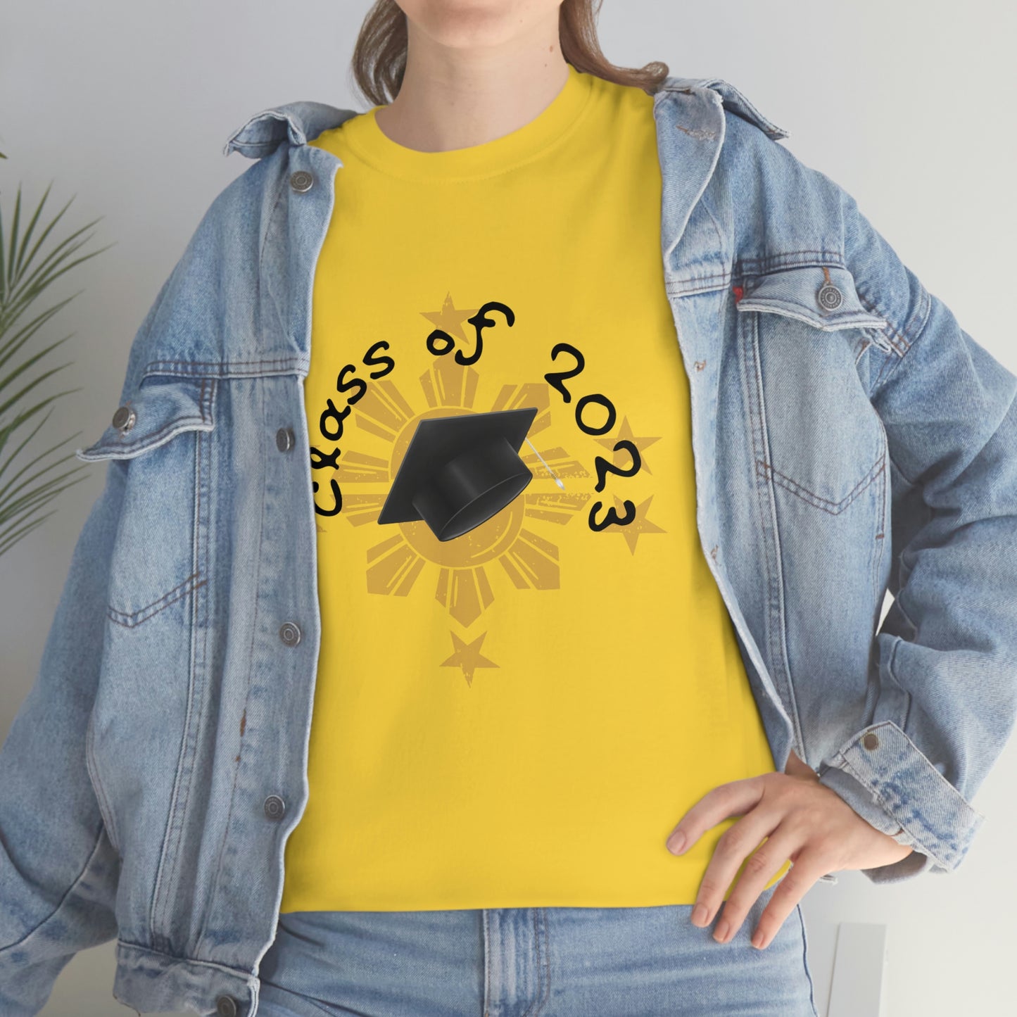"Class of 2023 Cap on  Splash" 2023 Graduate:  Unisex Heavy Cotton Tee