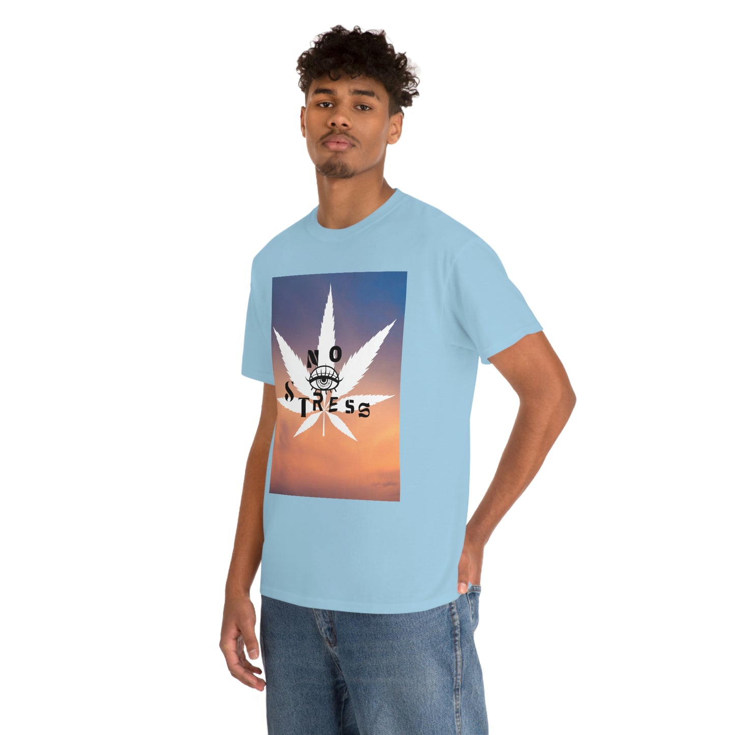 "No Stress Weed Leaf" Unisex Heavy Cotton Tee