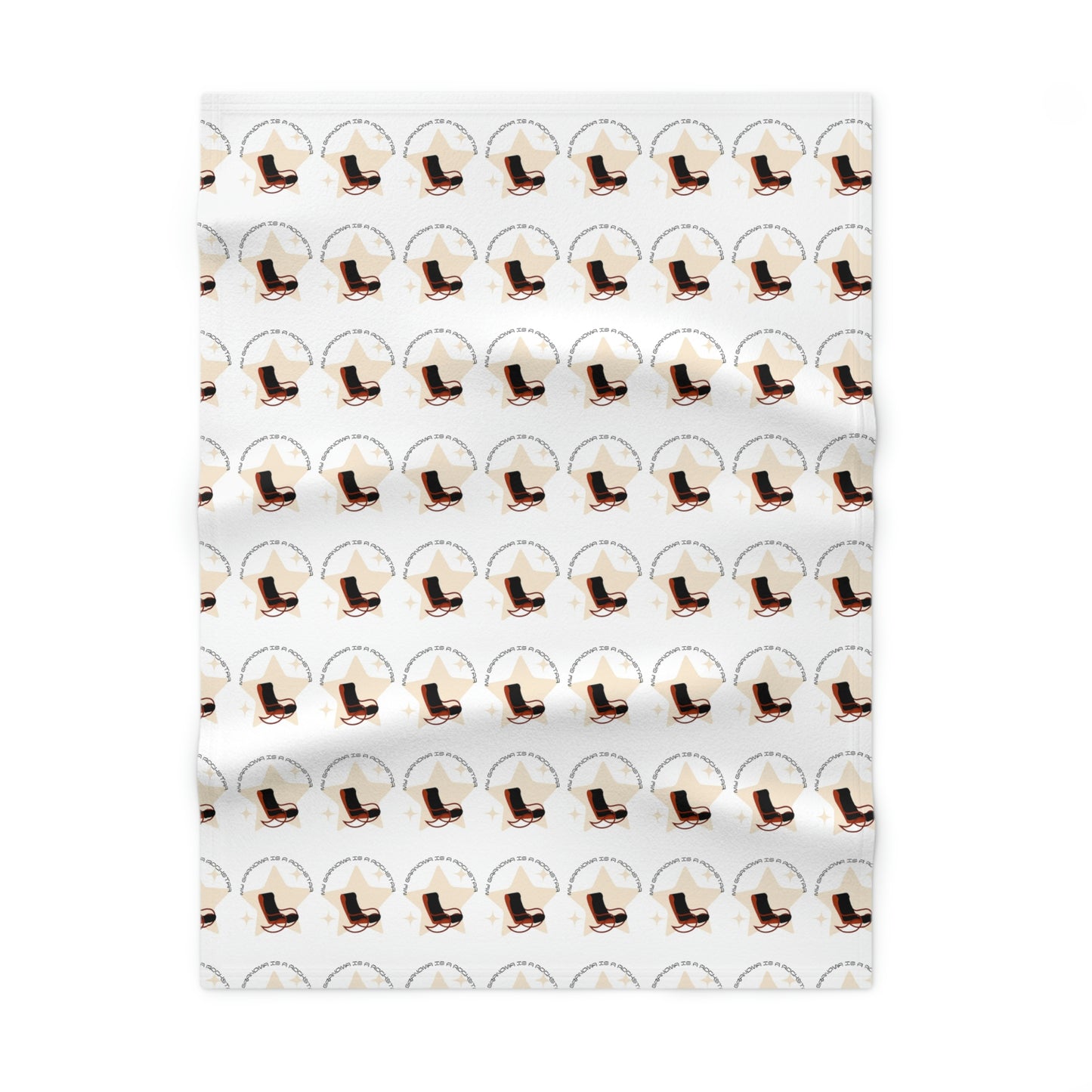 "My Grandma is a Rockstar" Soft Fleece Baby Blanket