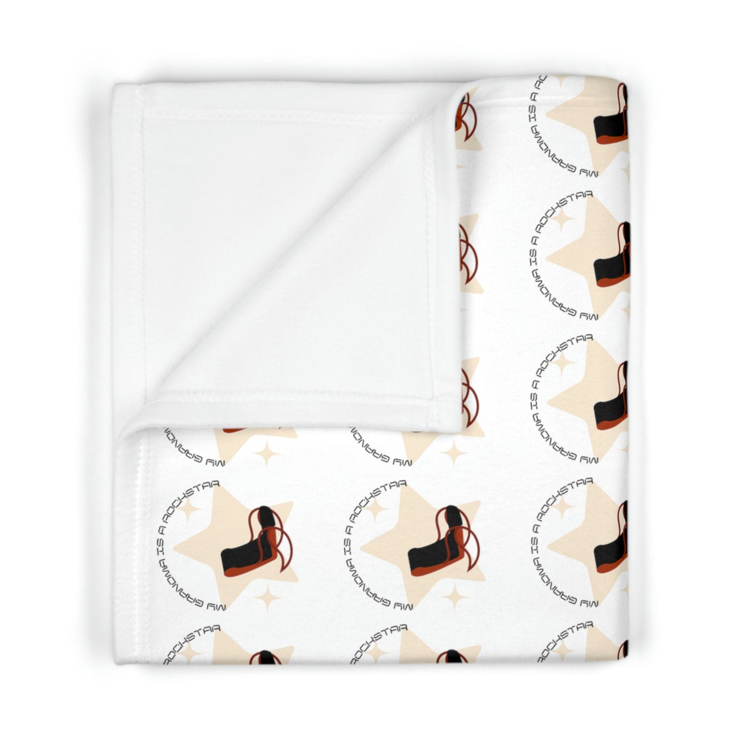 "My Grandma is a Rockstar" Soft Fleece Baby Blanket