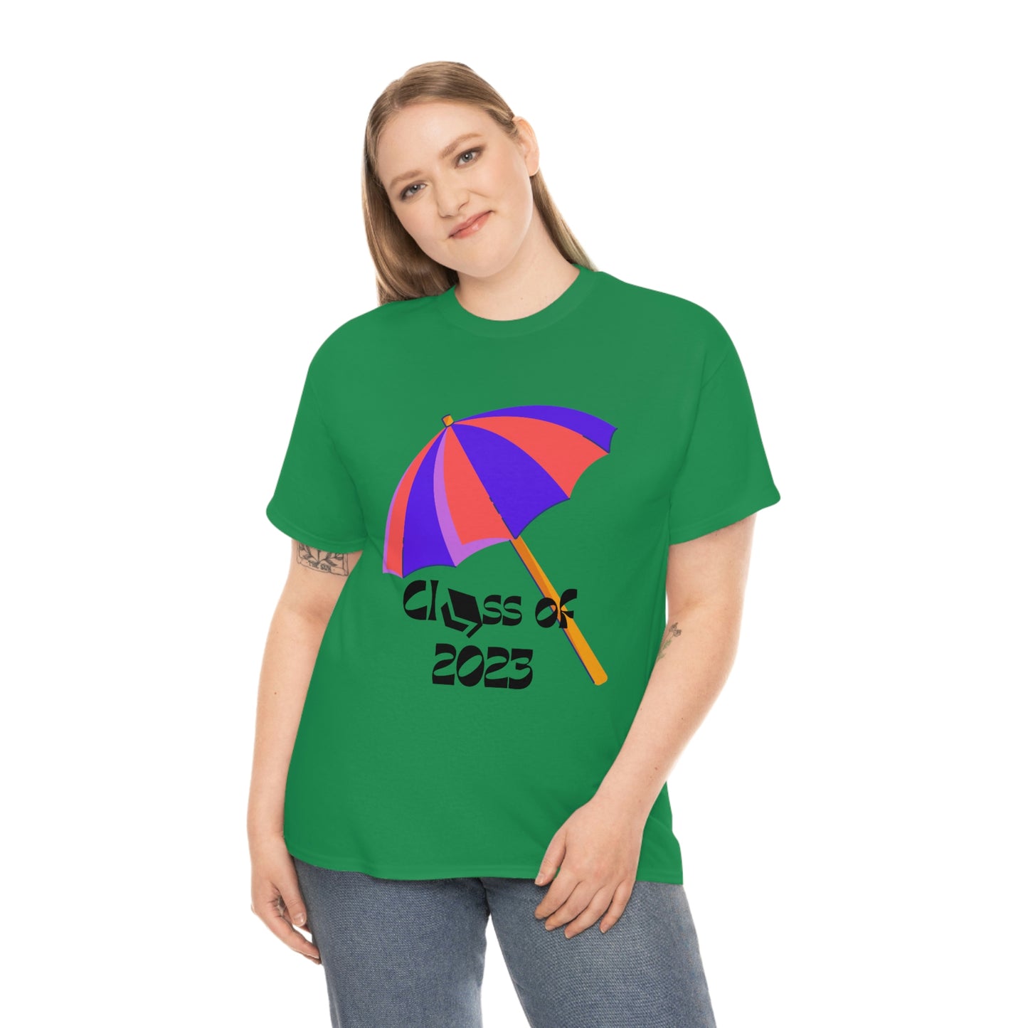 "Beach Umbrella 2023 Graduate" Unisex Heavy Cotton Tee
