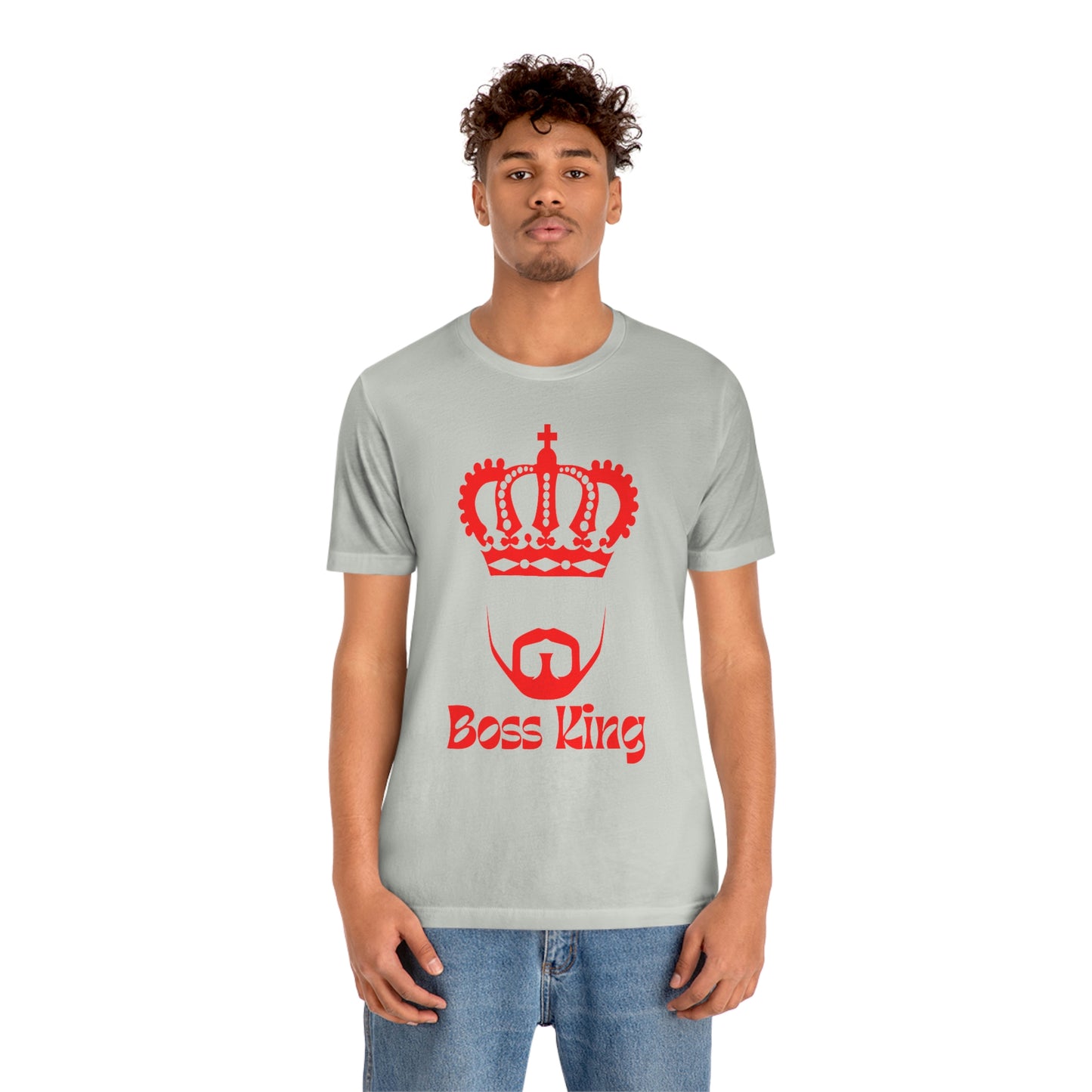 "Red Print - Boss King" - Unisex Jersey Short Sleeve Tee