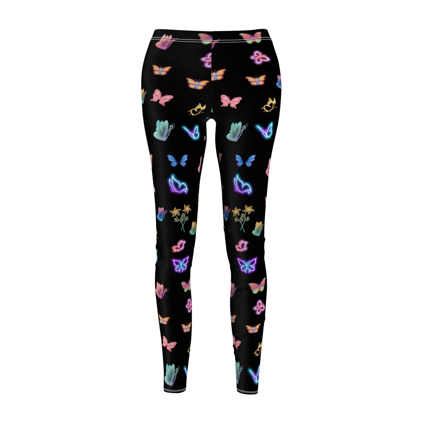 Glowing Butterflies Women's Casual Leggings