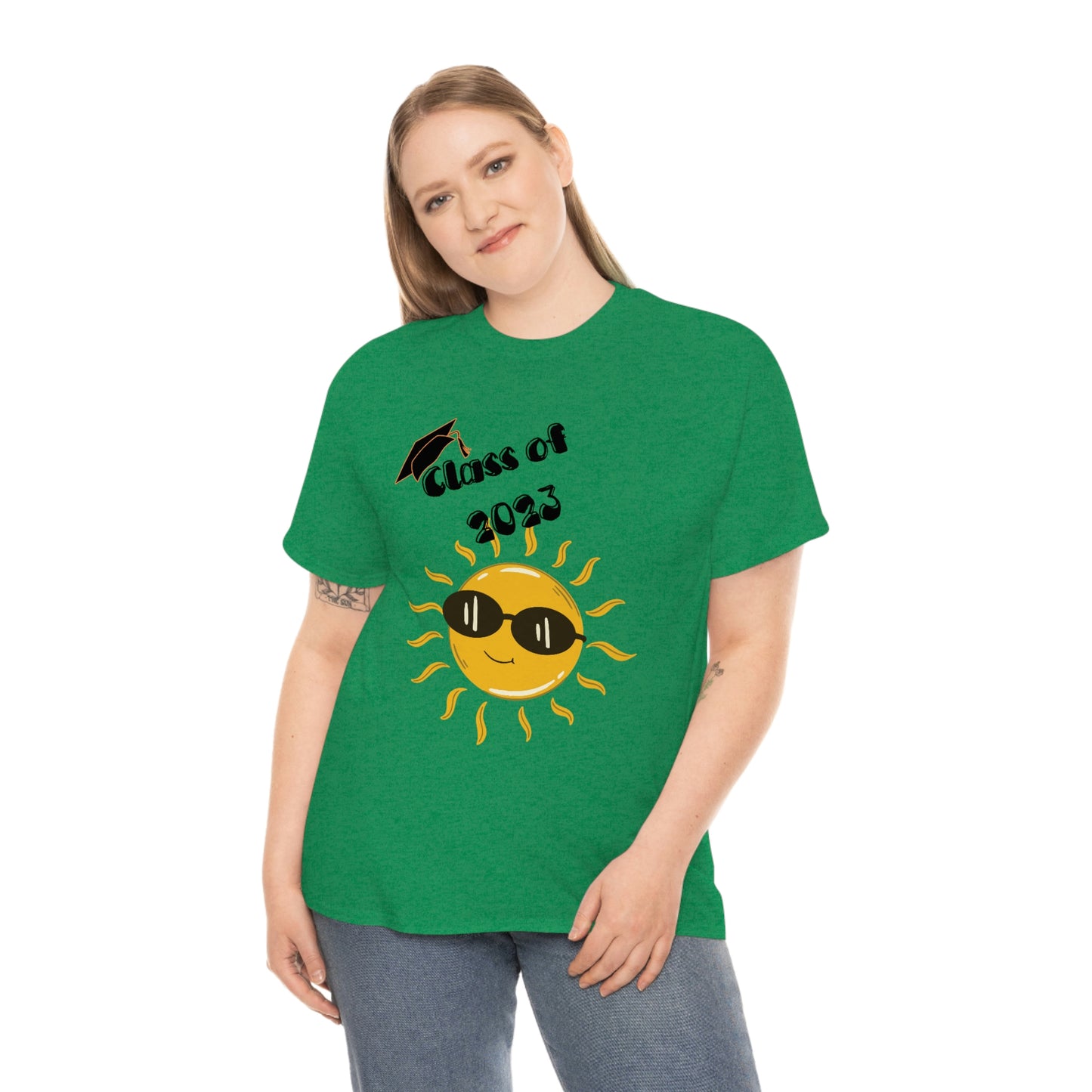 "Class of 2023 Sunshine wearing Shades" Unisex Heavy Cotton Tee