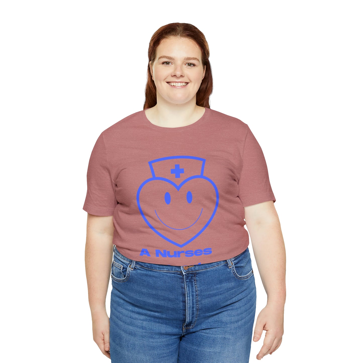 "A Nurses Heart" - Unisex Jersey Short Sleeve Tee