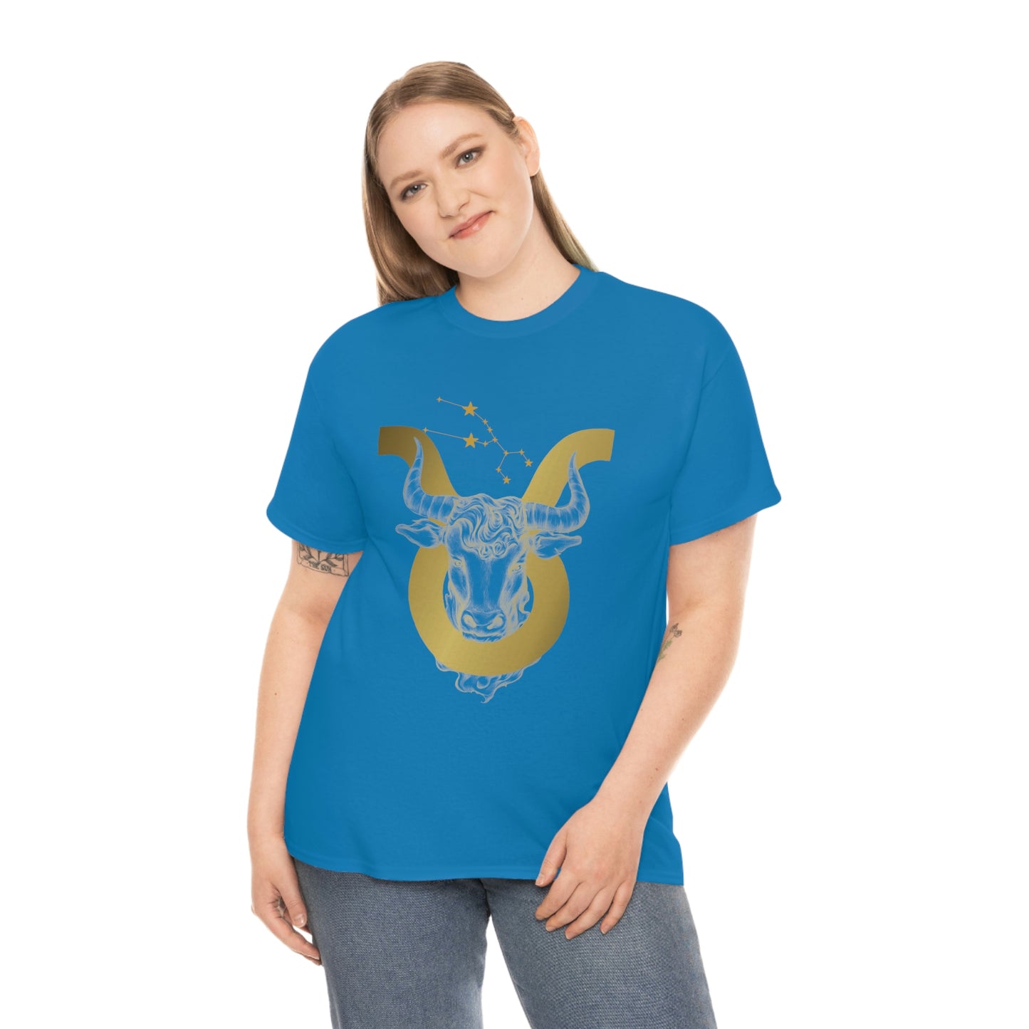 "Taurus Symbol and Glyph" Unisex Heavy Cotton Tee