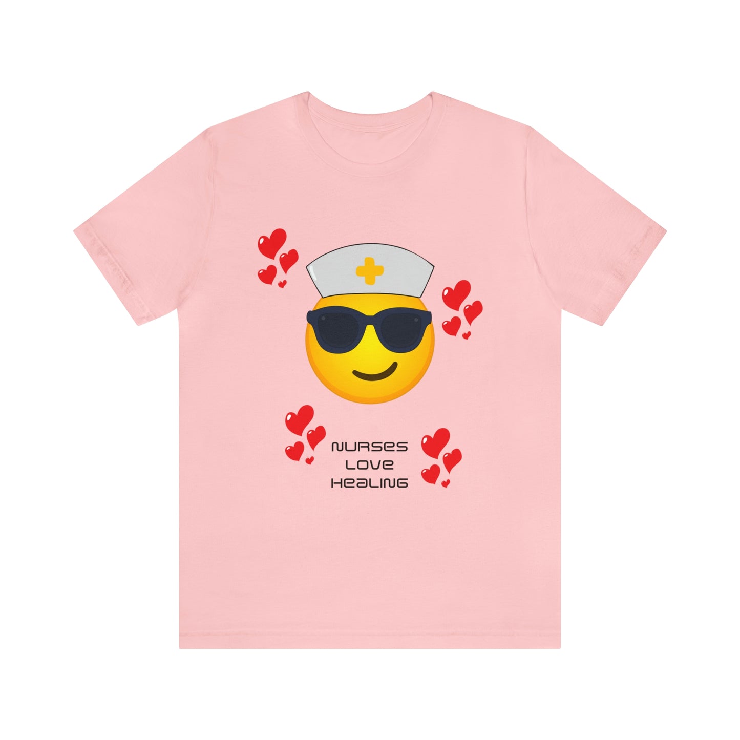 "Nurses Love Healing" - Unisex Jersey Short Sleeve Tee