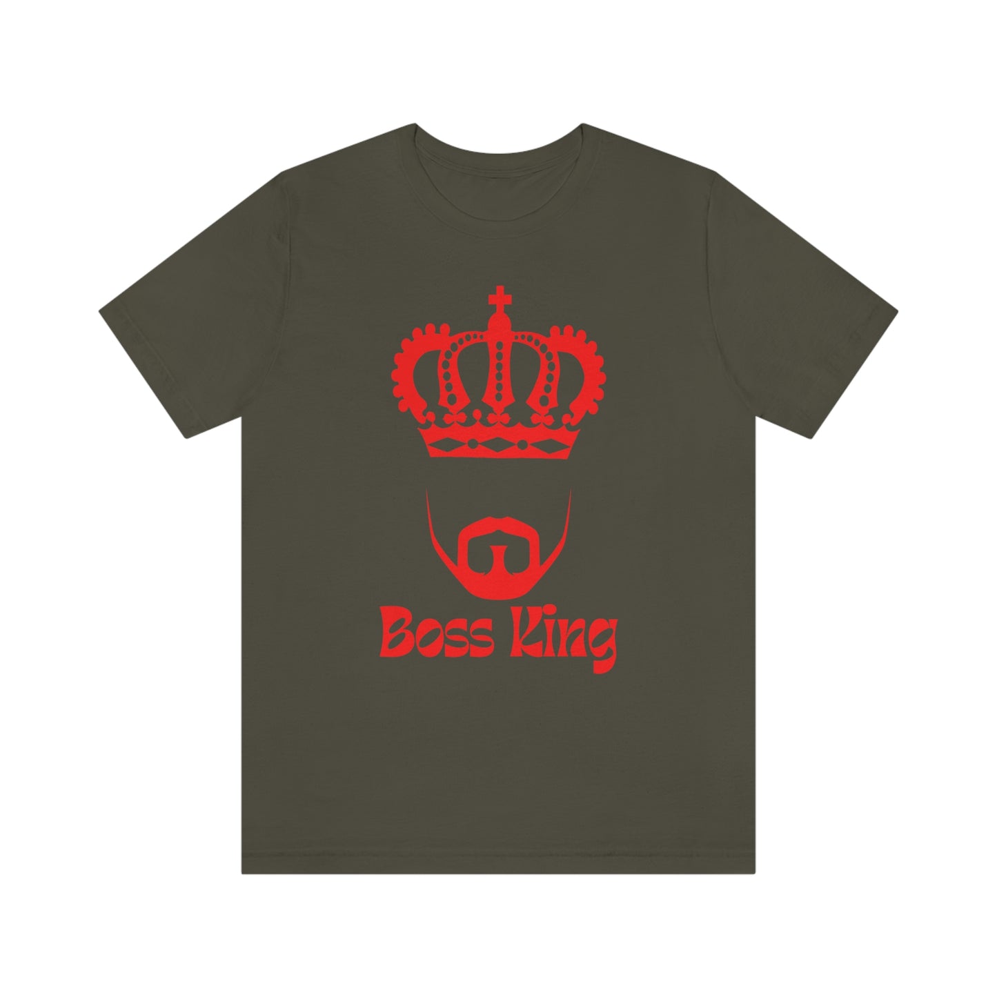 "Red Print - Boss King" - Unisex Jersey Short Sleeve Tee