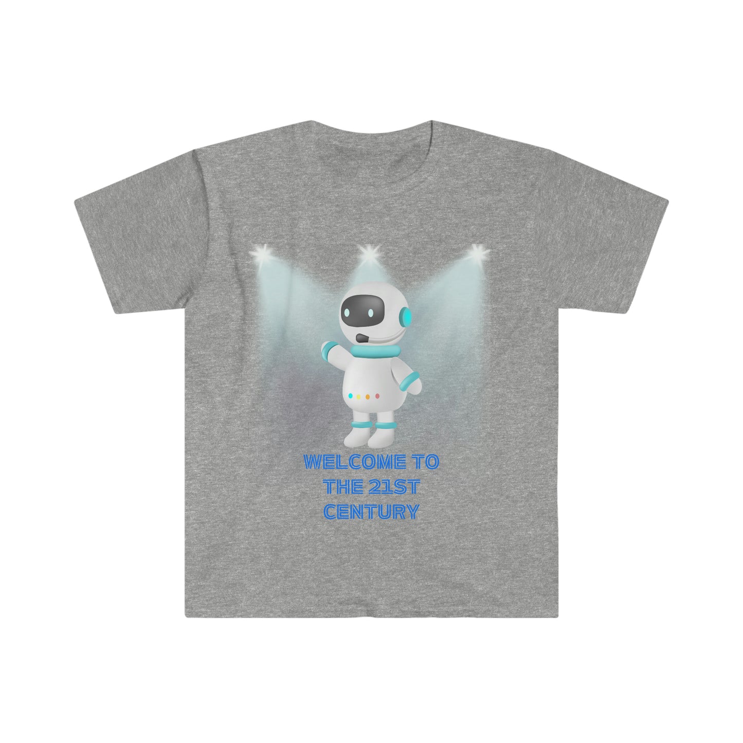 "Welcome to the 21st Century Robot" - Unisex Soft-style T-Shirt