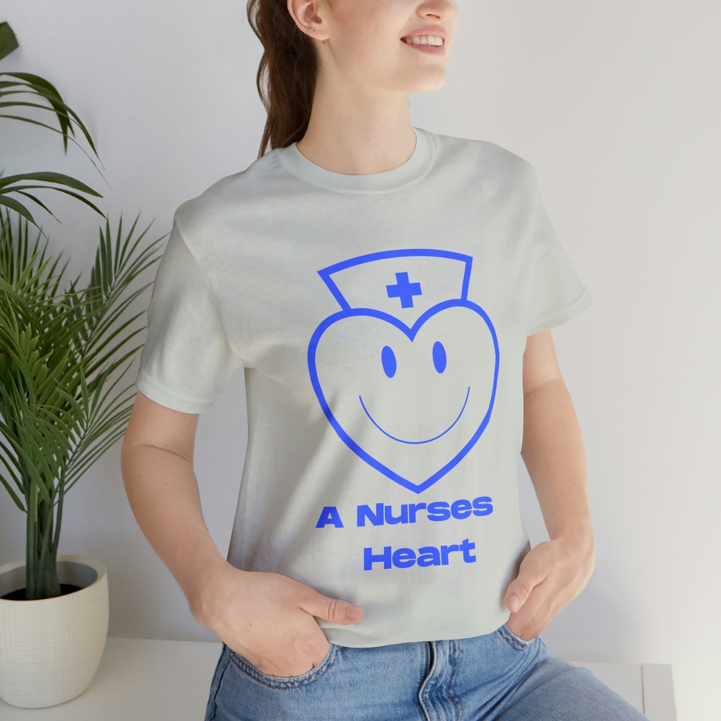 "A Nurses Heart" - Unisex Jersey Short Sleeve Tee