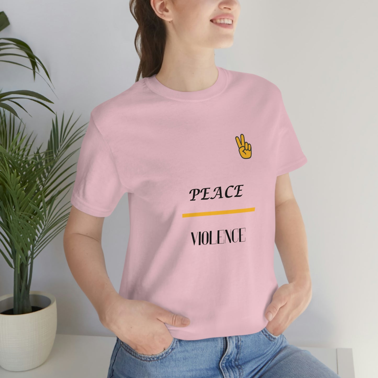 "Peace/ Violence" Unisex Jersey Short Sleeve Tee