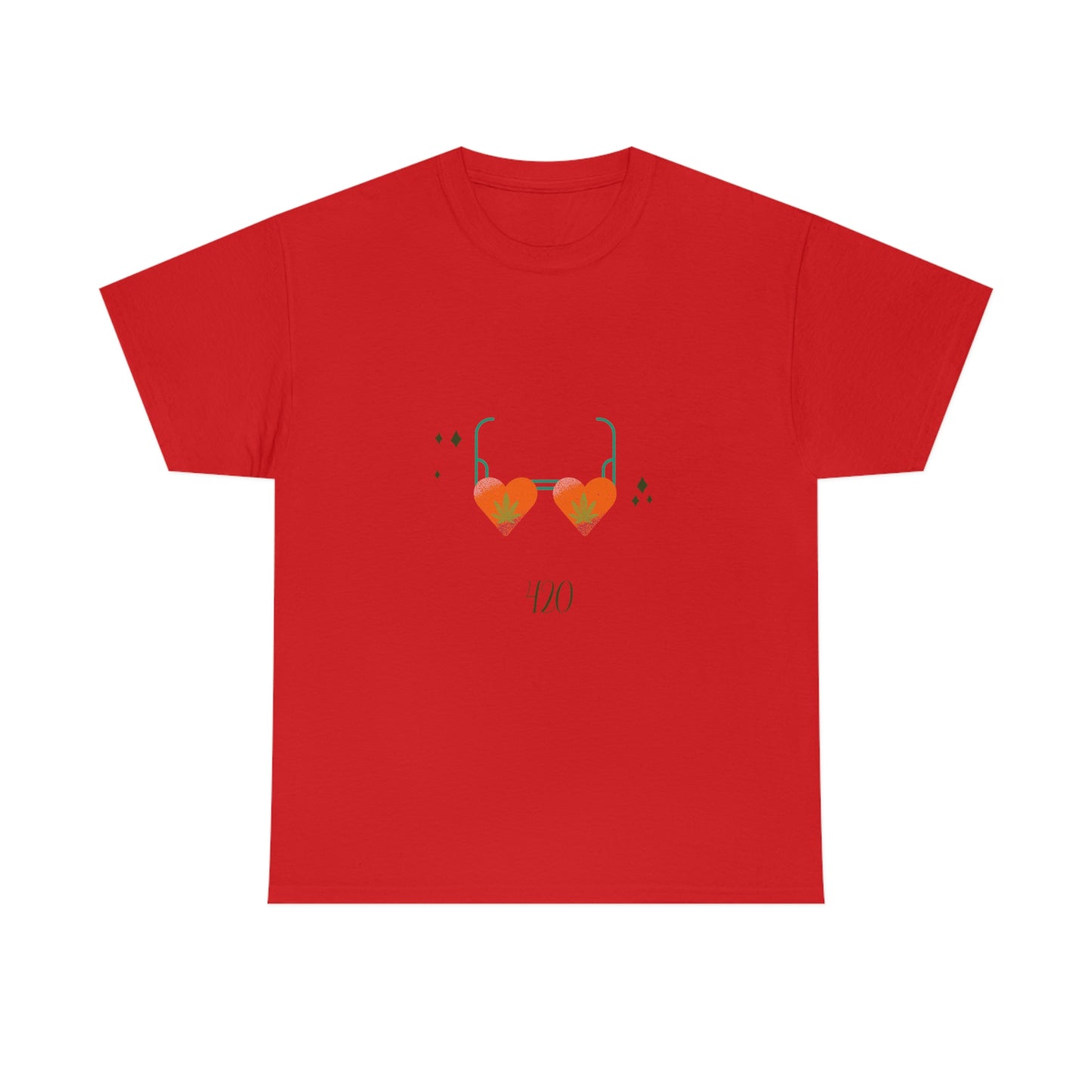"Heart Shaped 420 Shades" Unisex Heavy Cotton Tee