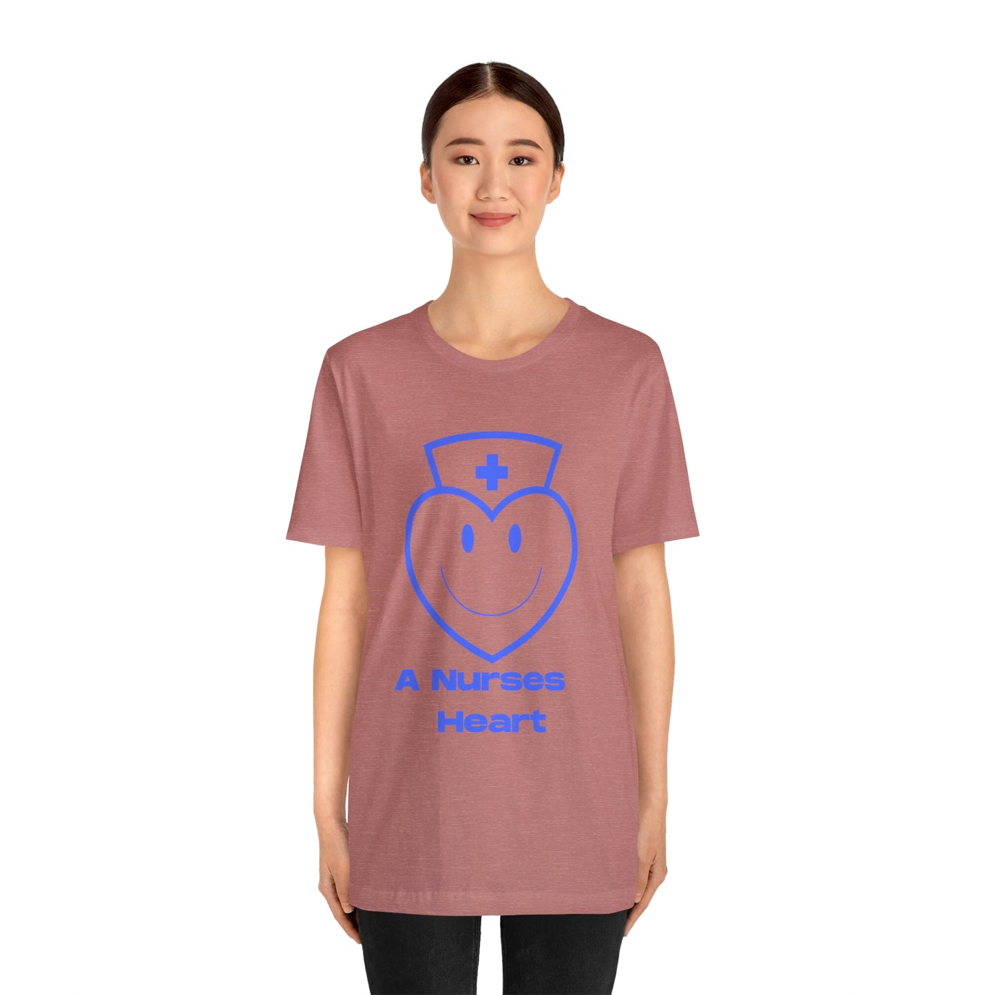 "A Nurses Heart" - Unisex Jersey Short Sleeve Tee