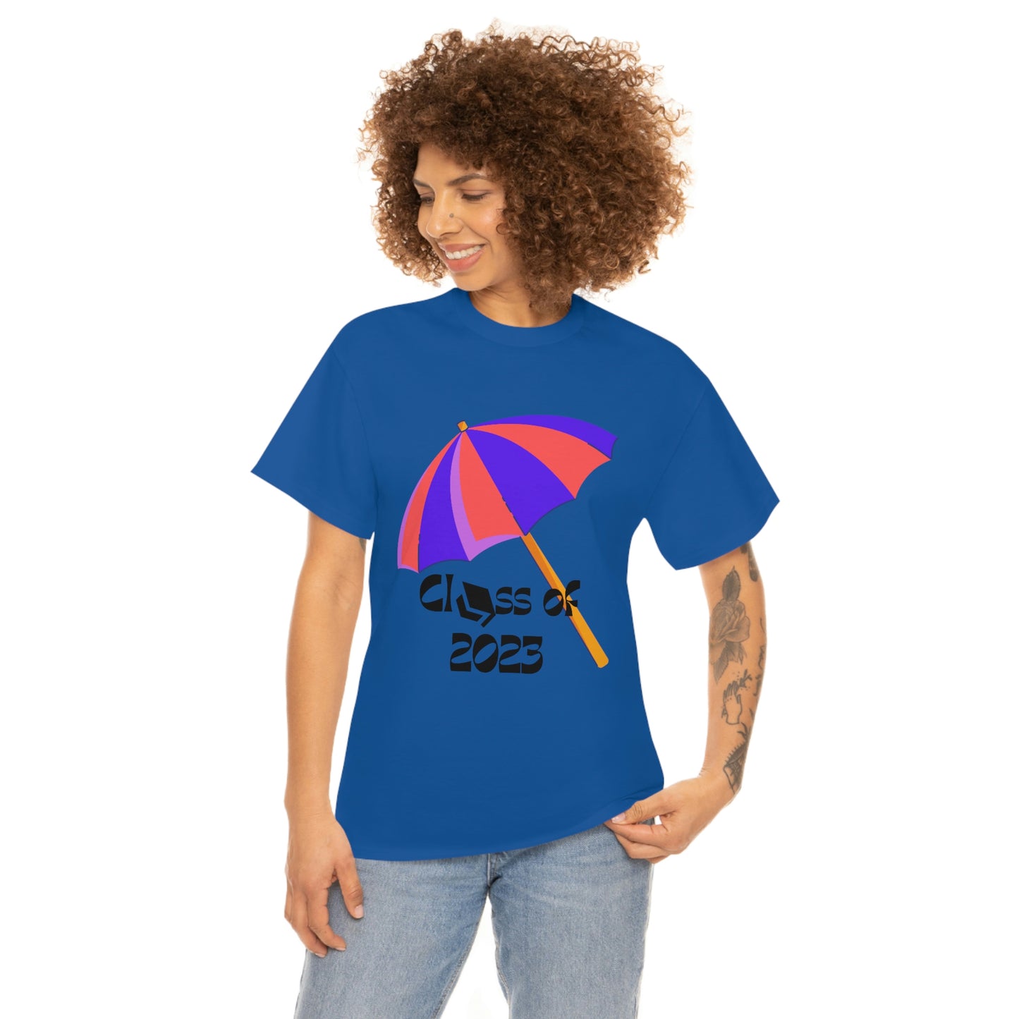 "Beach Umbrella 2023 Graduate" Unisex Heavy Cotton Tee