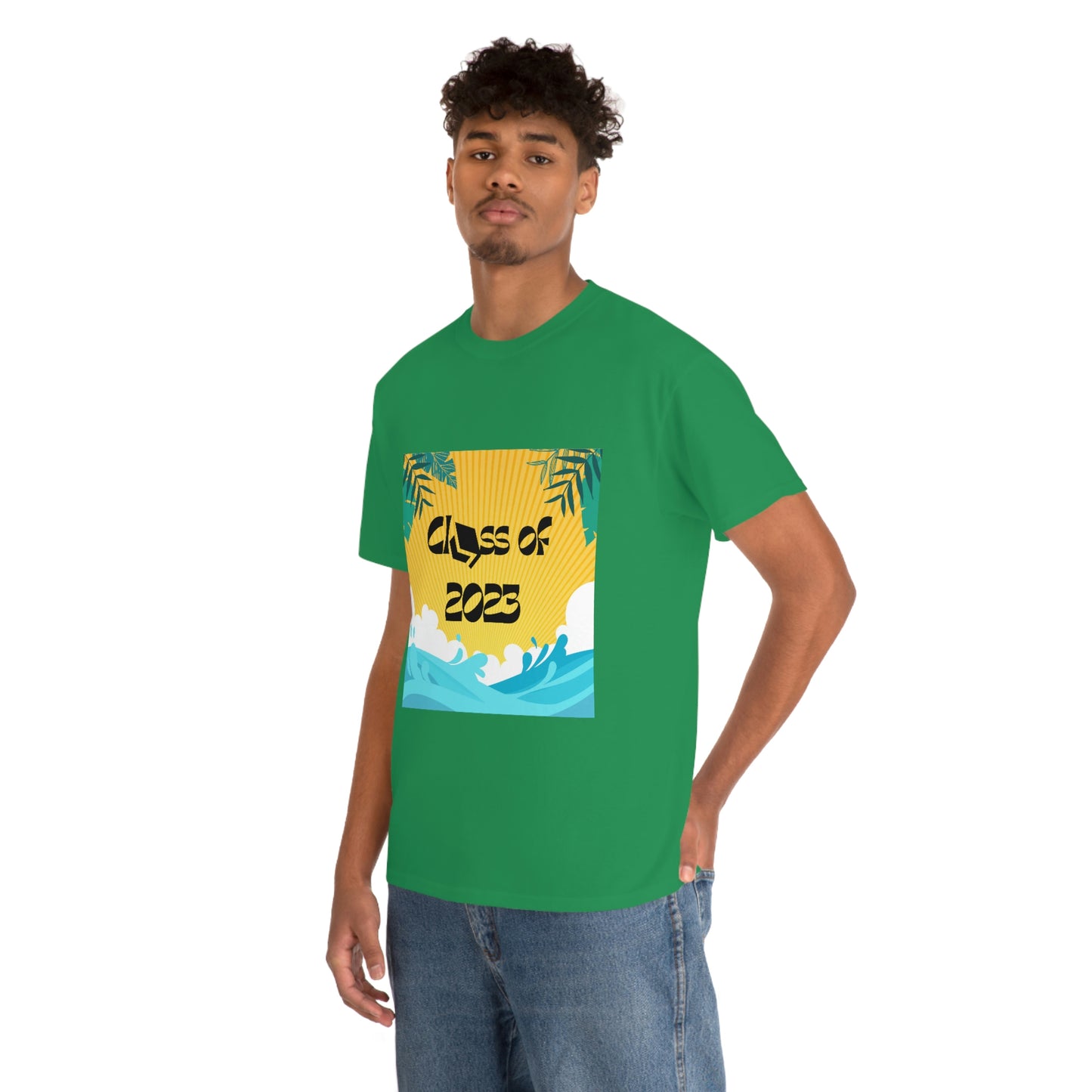 "Class of 2023 Palm Leaf" Unisex Heavy Cotton Tee