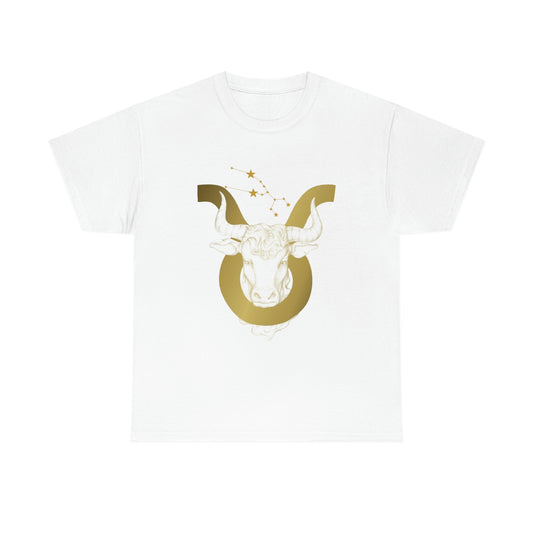 "Taurus Symbol and Glyph" Unisex Heavy Cotton Tee