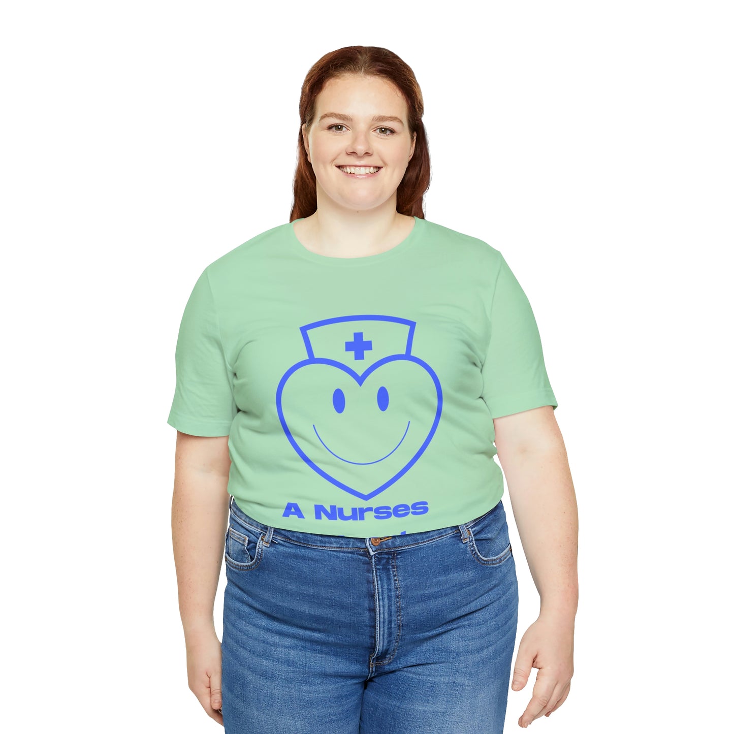 "A Nurses Heart" - Unisex Jersey Short Sleeve Tee