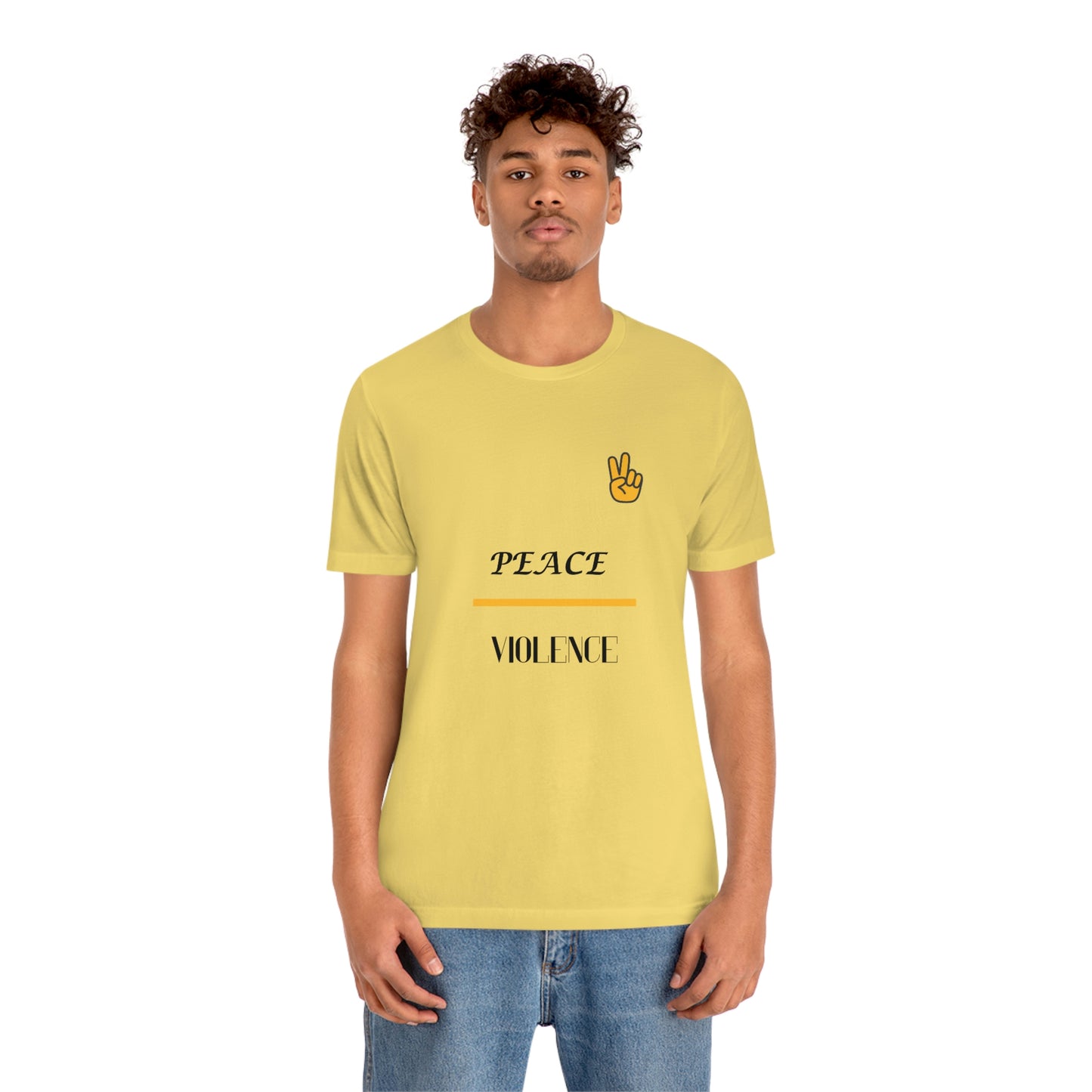 "Peace/ Violence" Unisex Jersey Short Sleeve Tee