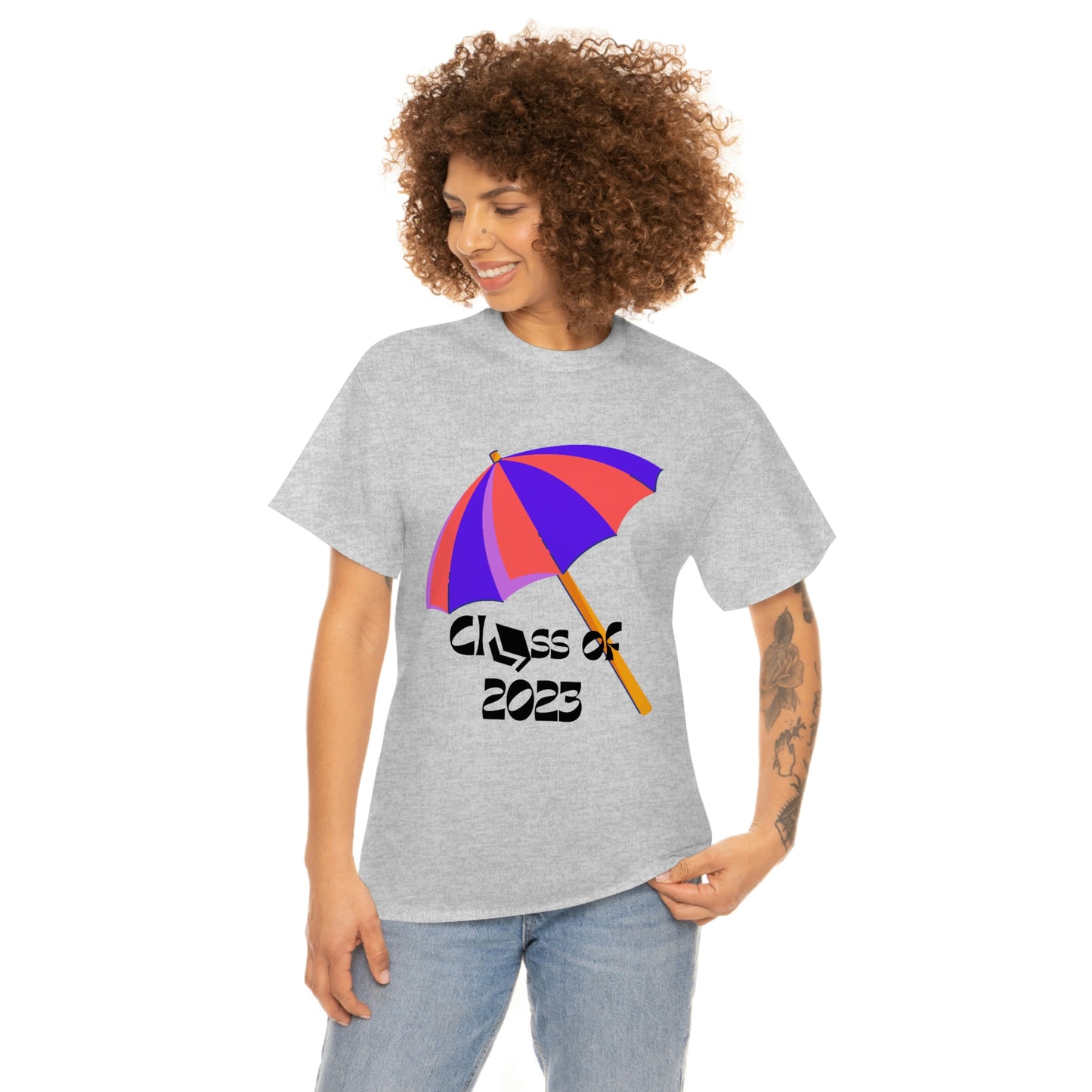 "Beach Umbrella 2023 Graduate" Unisex Heavy Cotton Tee