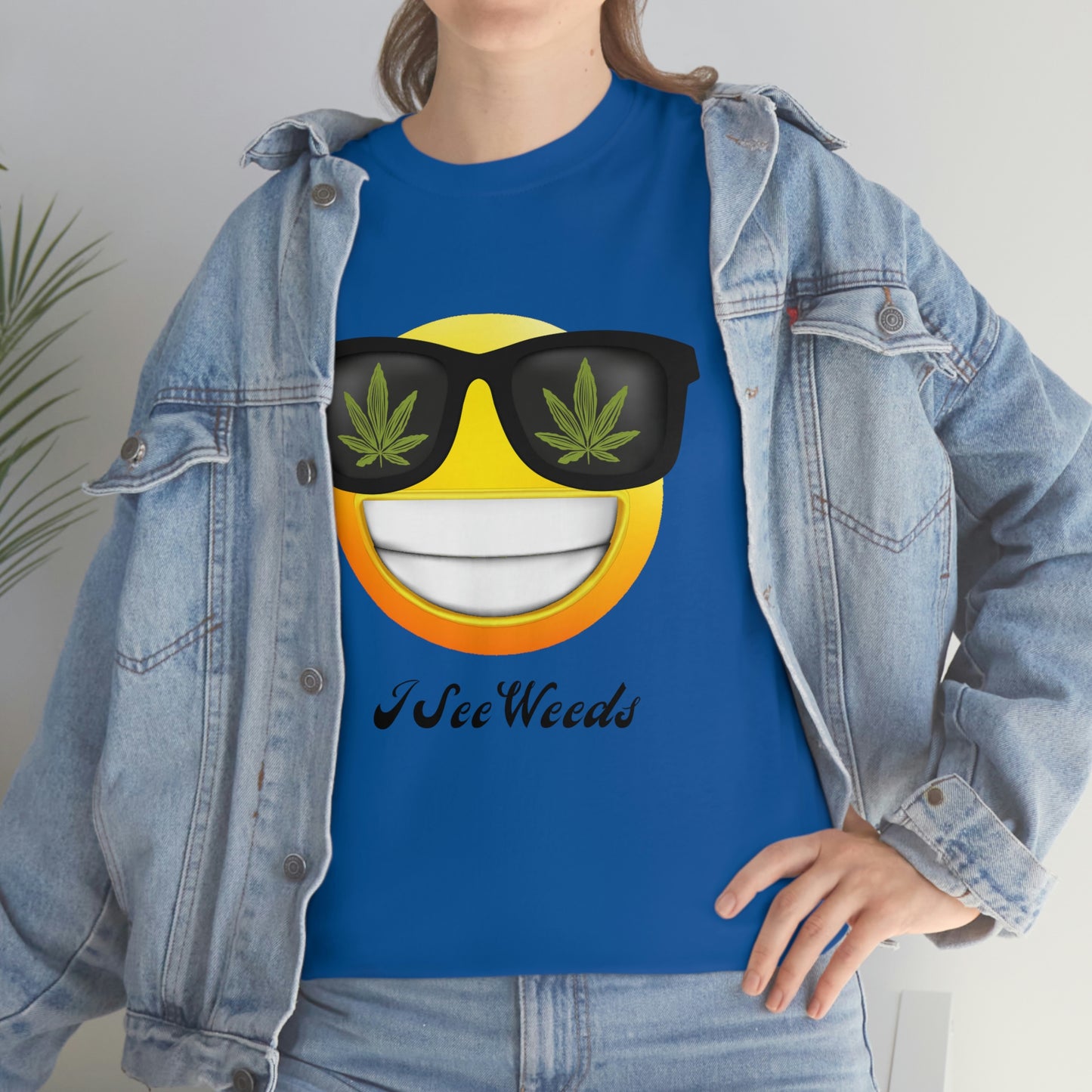 "I See Weeds - Smiley Face" Unisex Heavy Cotton Tee