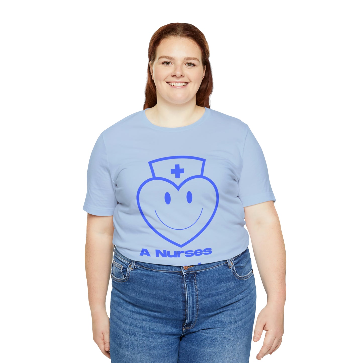 "A Nurses Heart" - Unisex Jersey Short Sleeve Tee