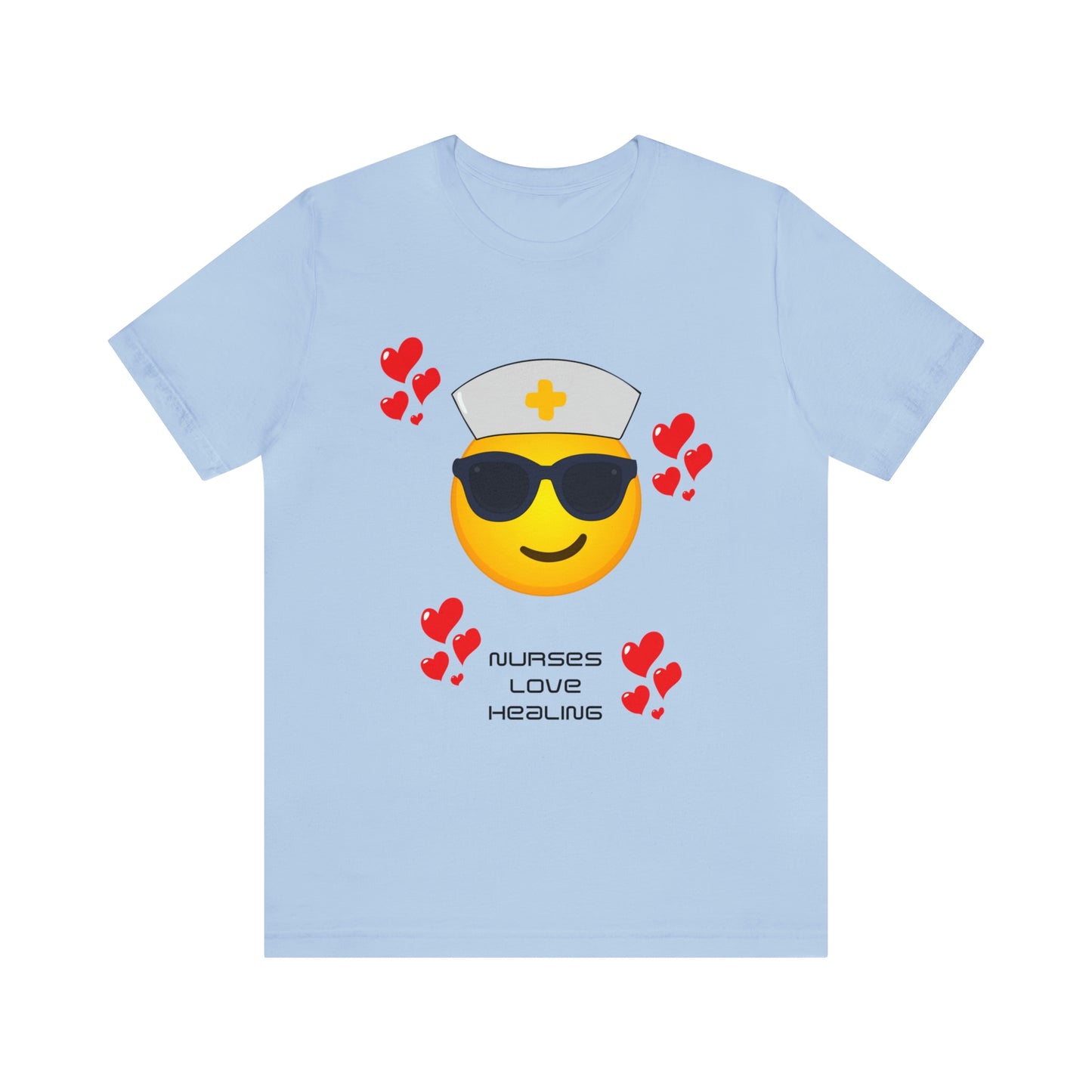 "Nurses Love Healing" - Unisex Jersey Short Sleeve Tee