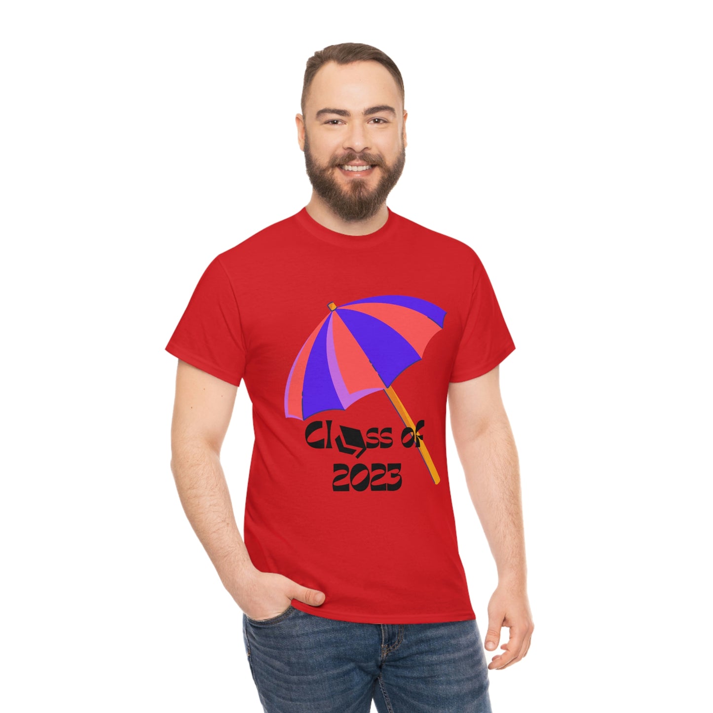 "Beach Umbrella 2023 Graduate" Unisex Heavy Cotton Tee
