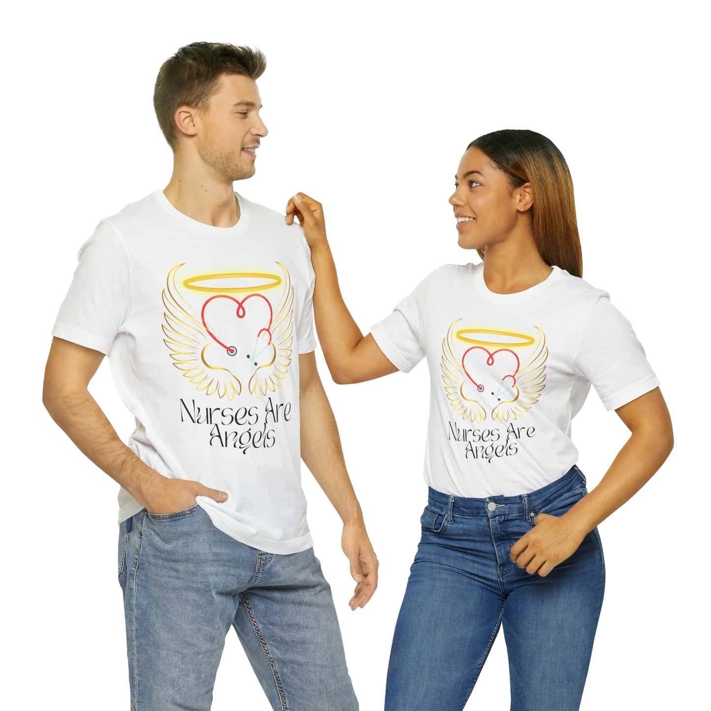 "Nurses Are Angels" - Unisex Jersey Short Sleeve Tee