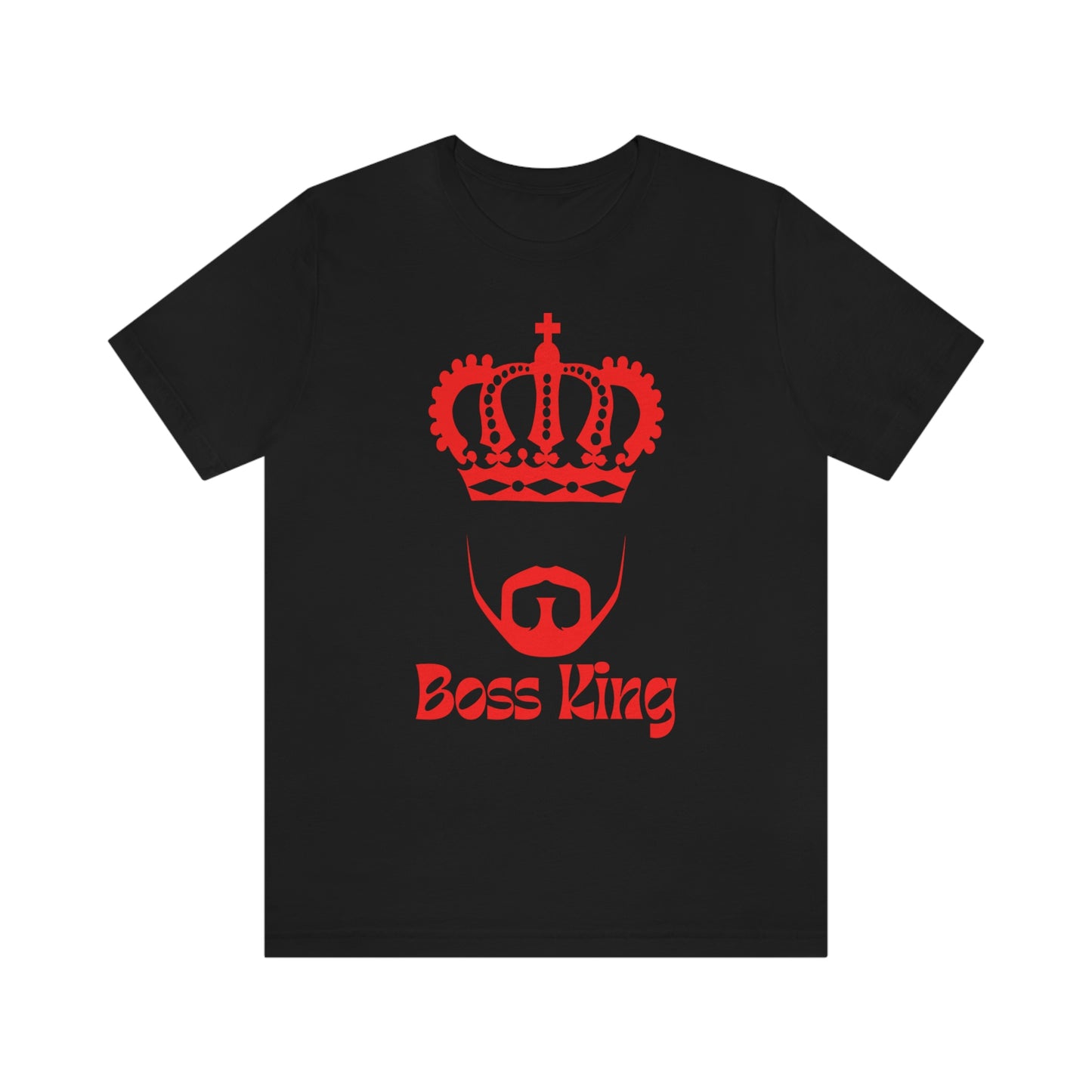 "Red Print - Boss King" - Unisex Jersey Short Sleeve Tee
