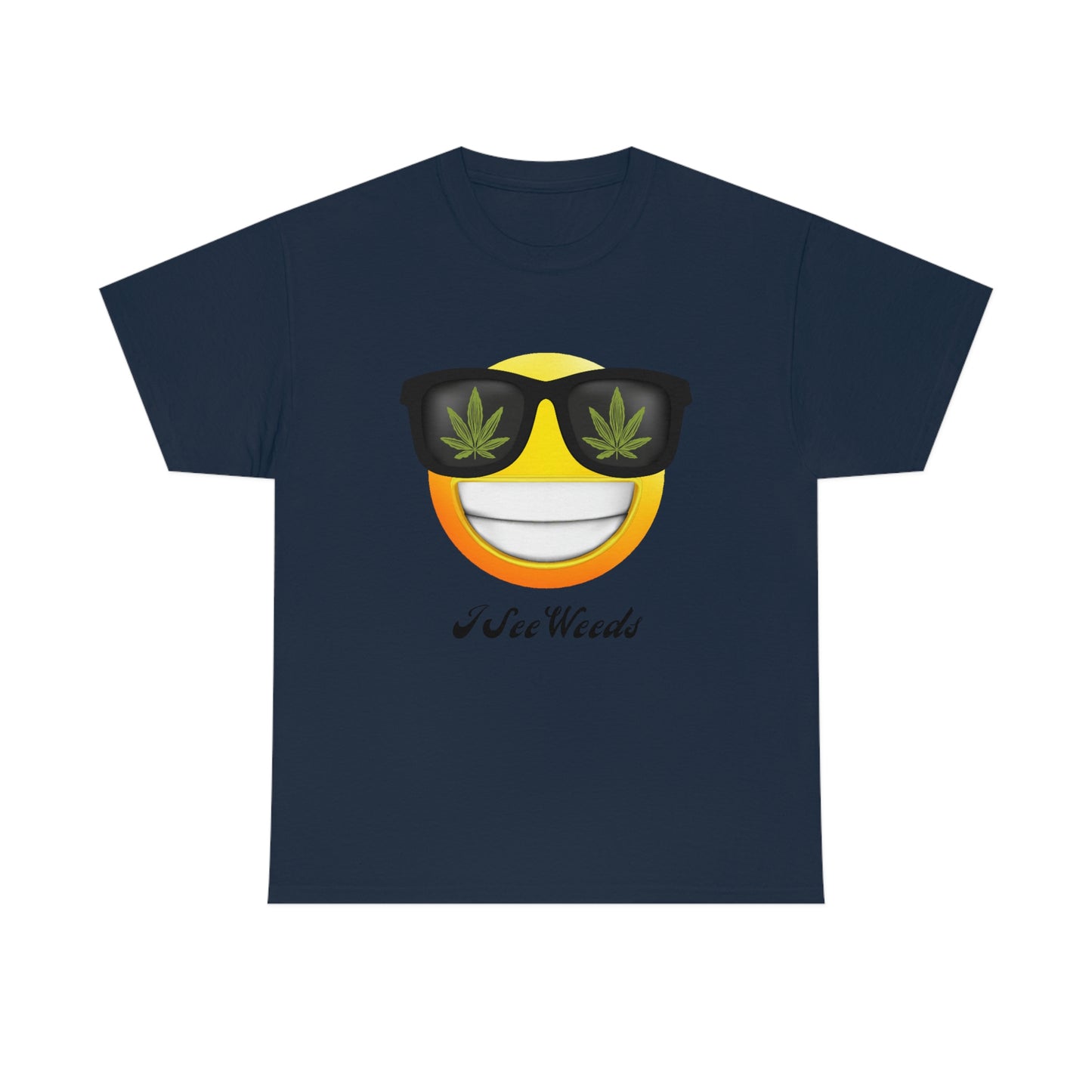 "I See Weeds - Smiley Face" Unisex Heavy Cotton Tee