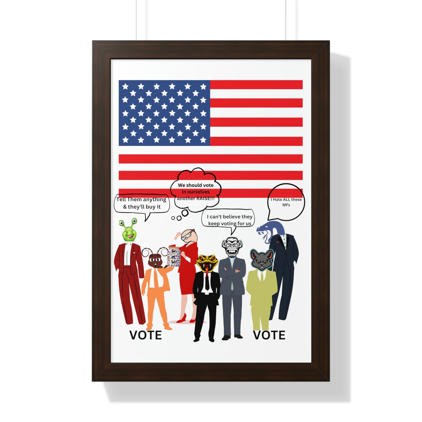 "Jar of Lies" - Framed Vertical Poster