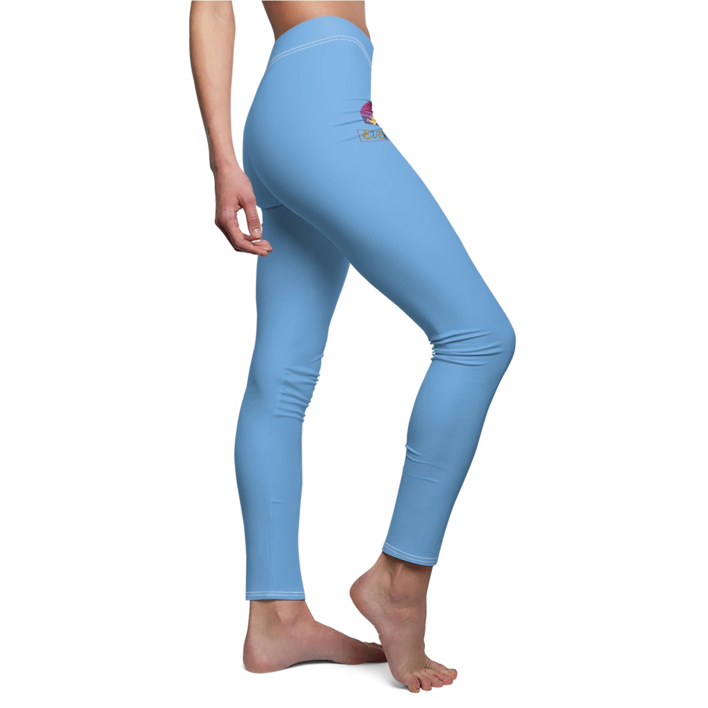 Light Blue "Queen of Everything" Women's Casual Leggings (AOP)