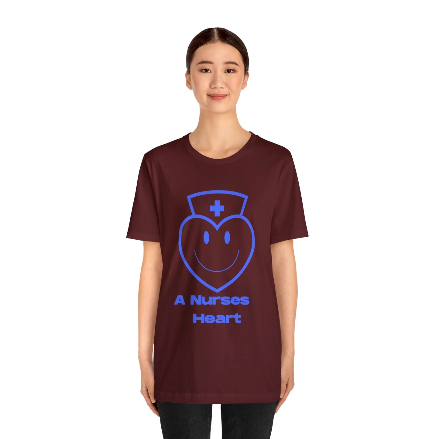 "A Nurses Heart" - Unisex Jersey Short Sleeve Tee