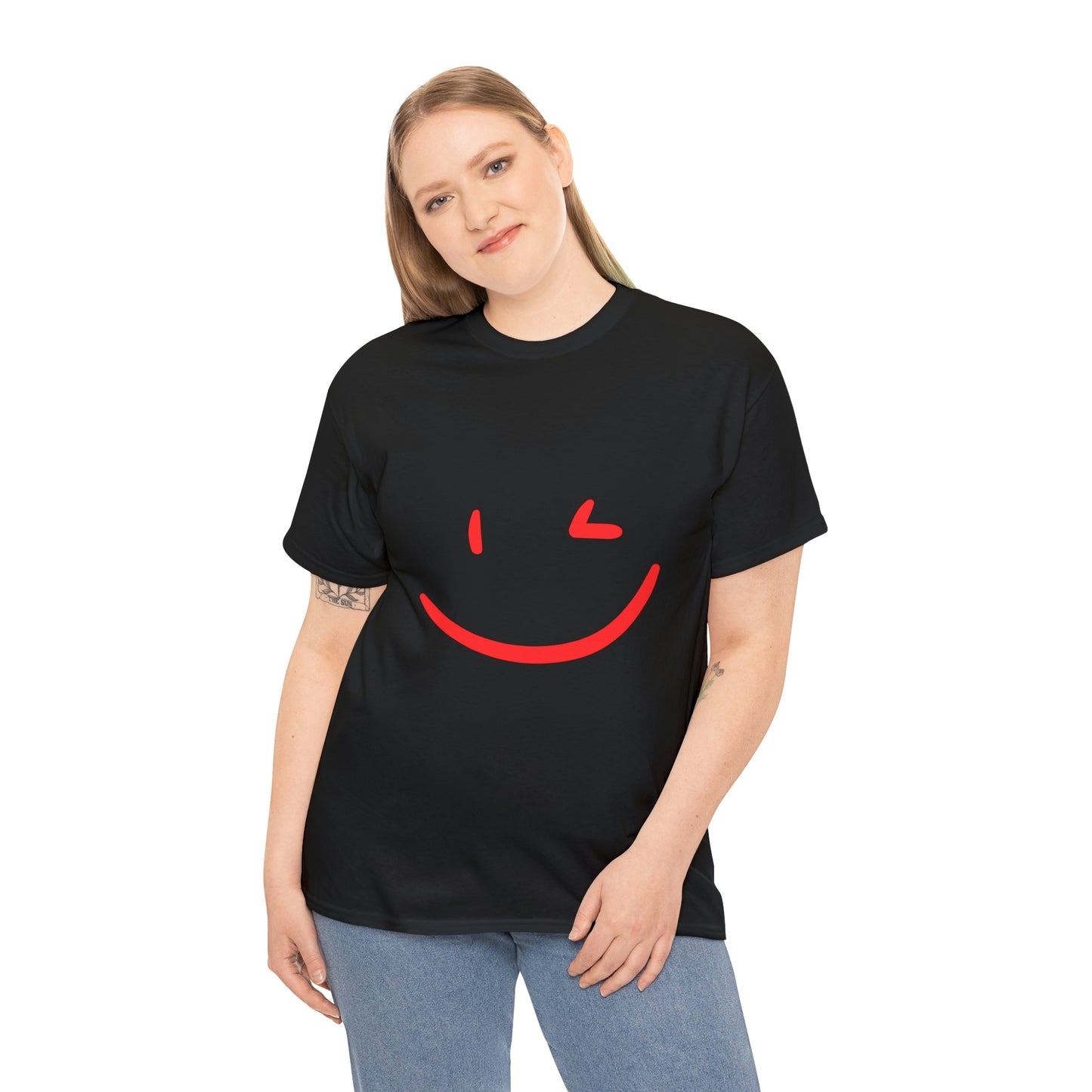 "WINKY FACE" Unisex Heavy Cotton Tee