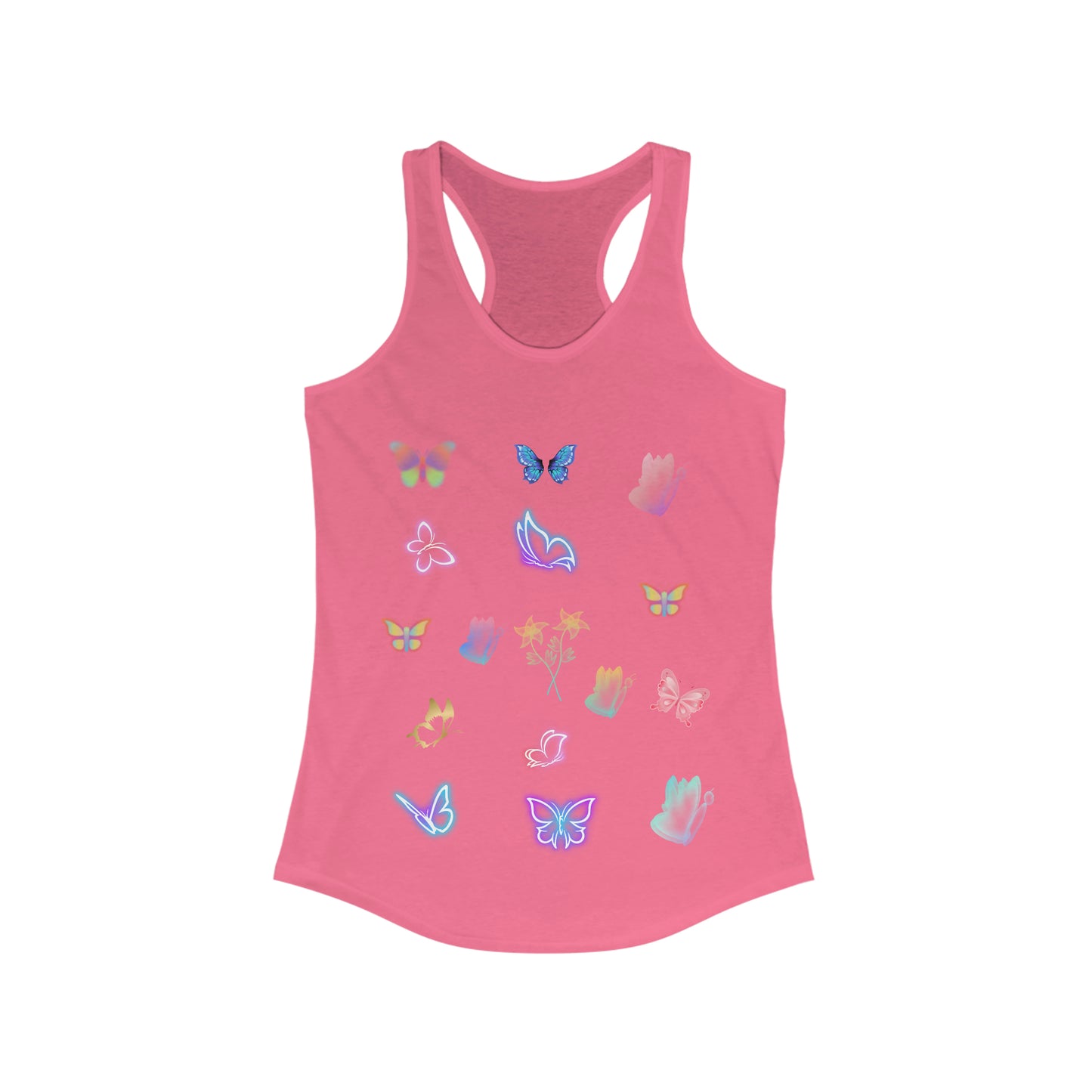Glowing Butterflies Women's Ideal Racerback Tank