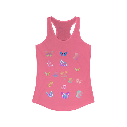 Glowing Butterflies Women's Ideal Racerback Tank