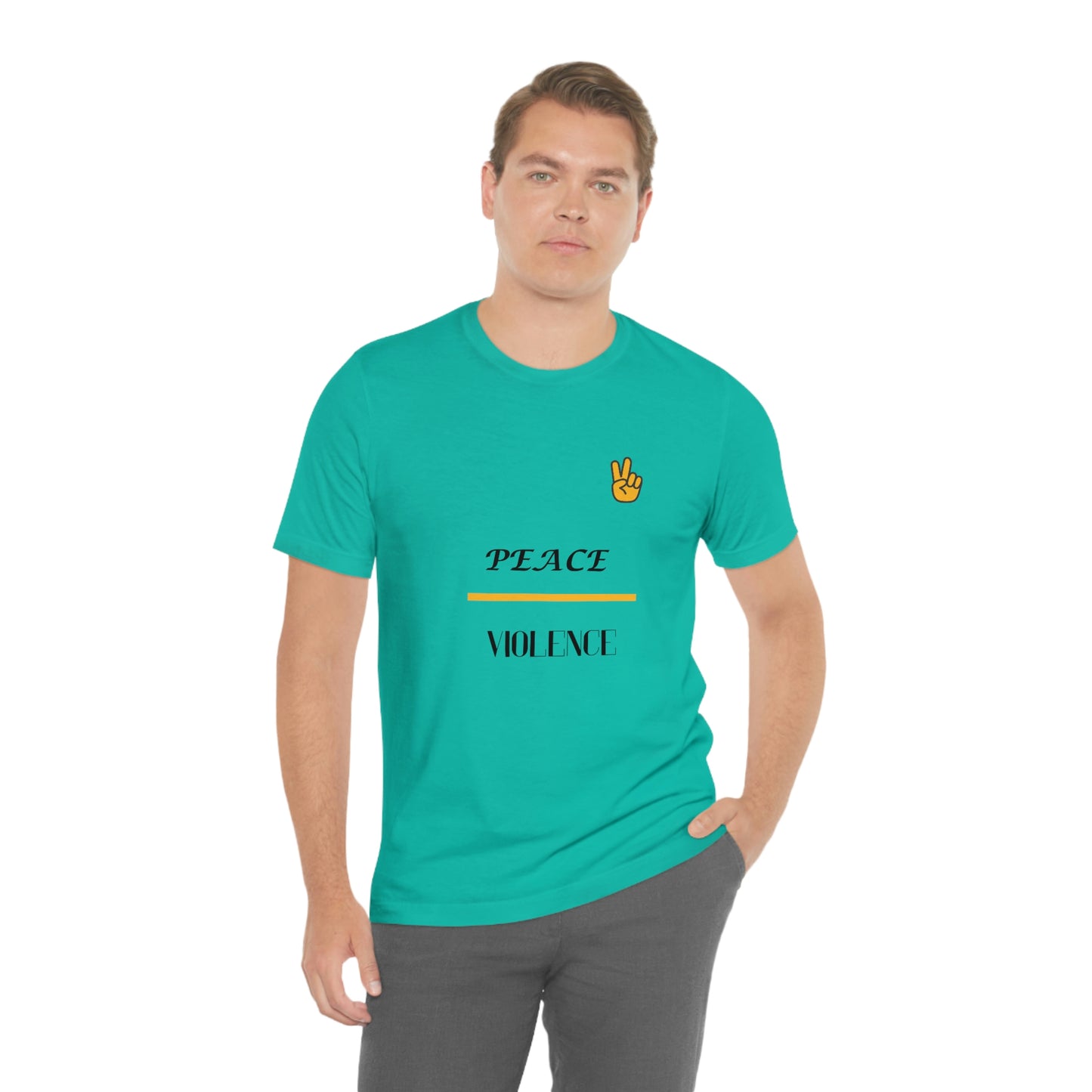 "Peace/ Violence" Unisex Jersey Short Sleeve Tee